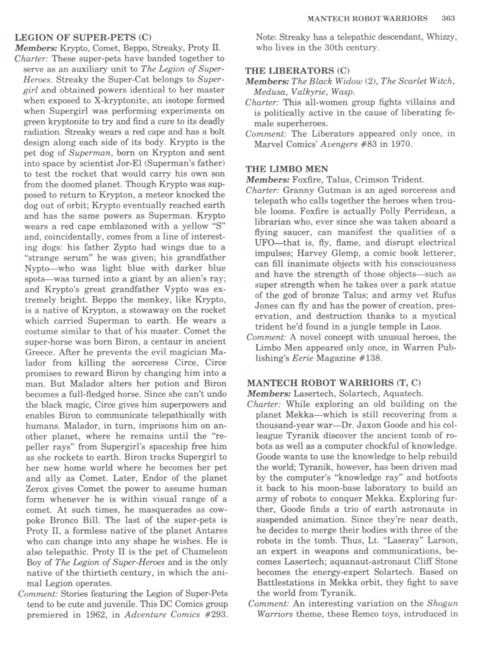 Read online The Encyclopedia of Superheroes comic -  Issue # TPB (Part 5) - 6