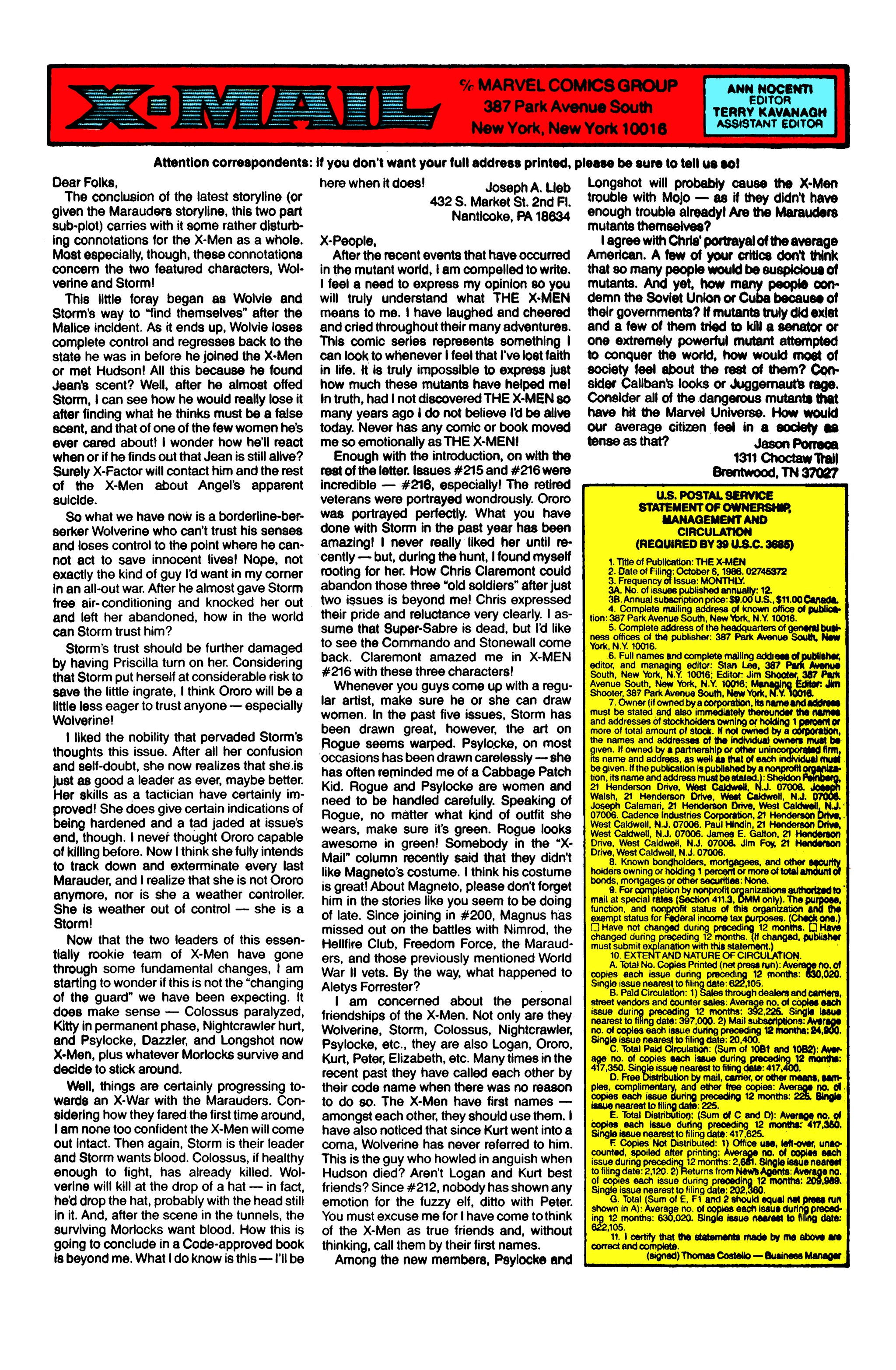 Read online Uncanny X-Men (1963) comic -  Issue #222 - 24