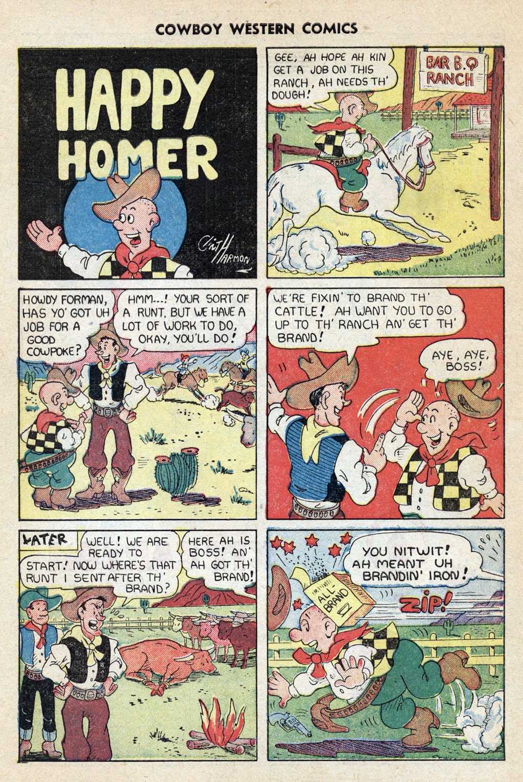 Read online Cowboy Western Comics (1948) comic -  Issue #25 - 34