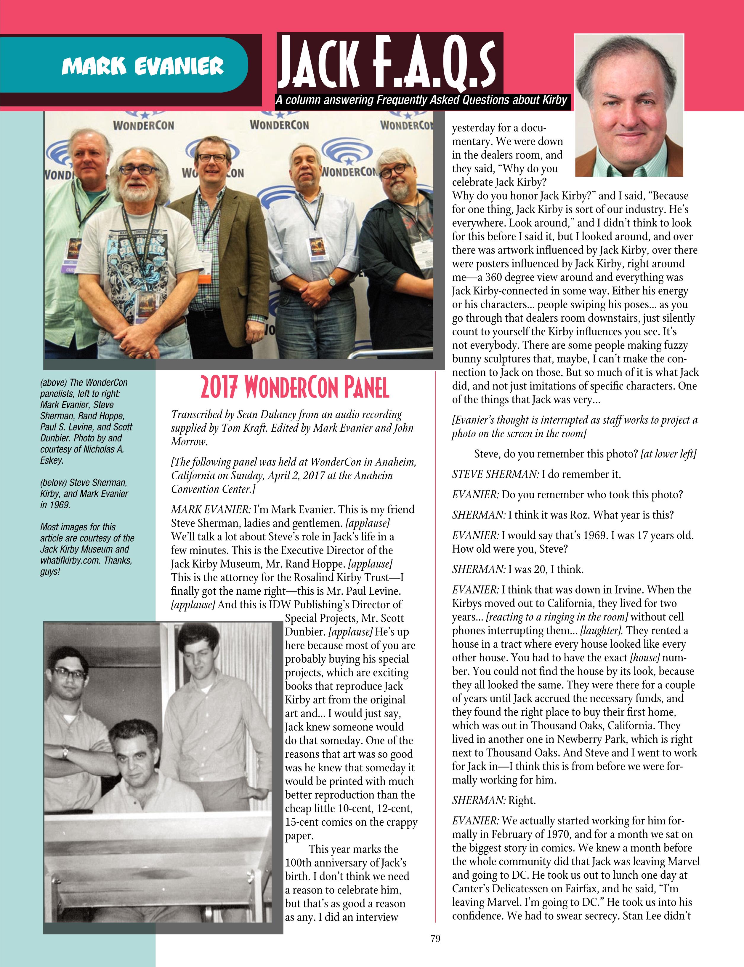 Read online The Jack Kirby Collector comic -  Issue #72 - 81