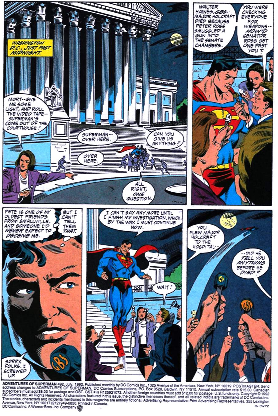 Read online Adventures of Superman (1987) comic -  Issue #492 - 2