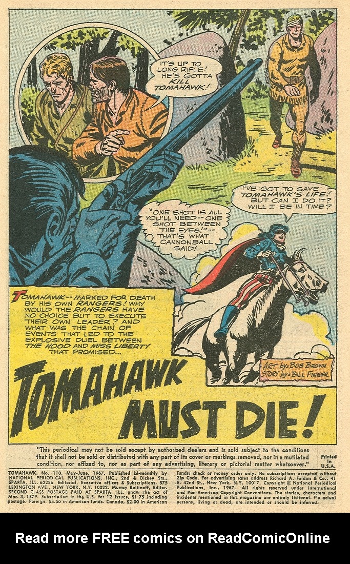 Read online Tomahawk comic -  Issue #110 - 2