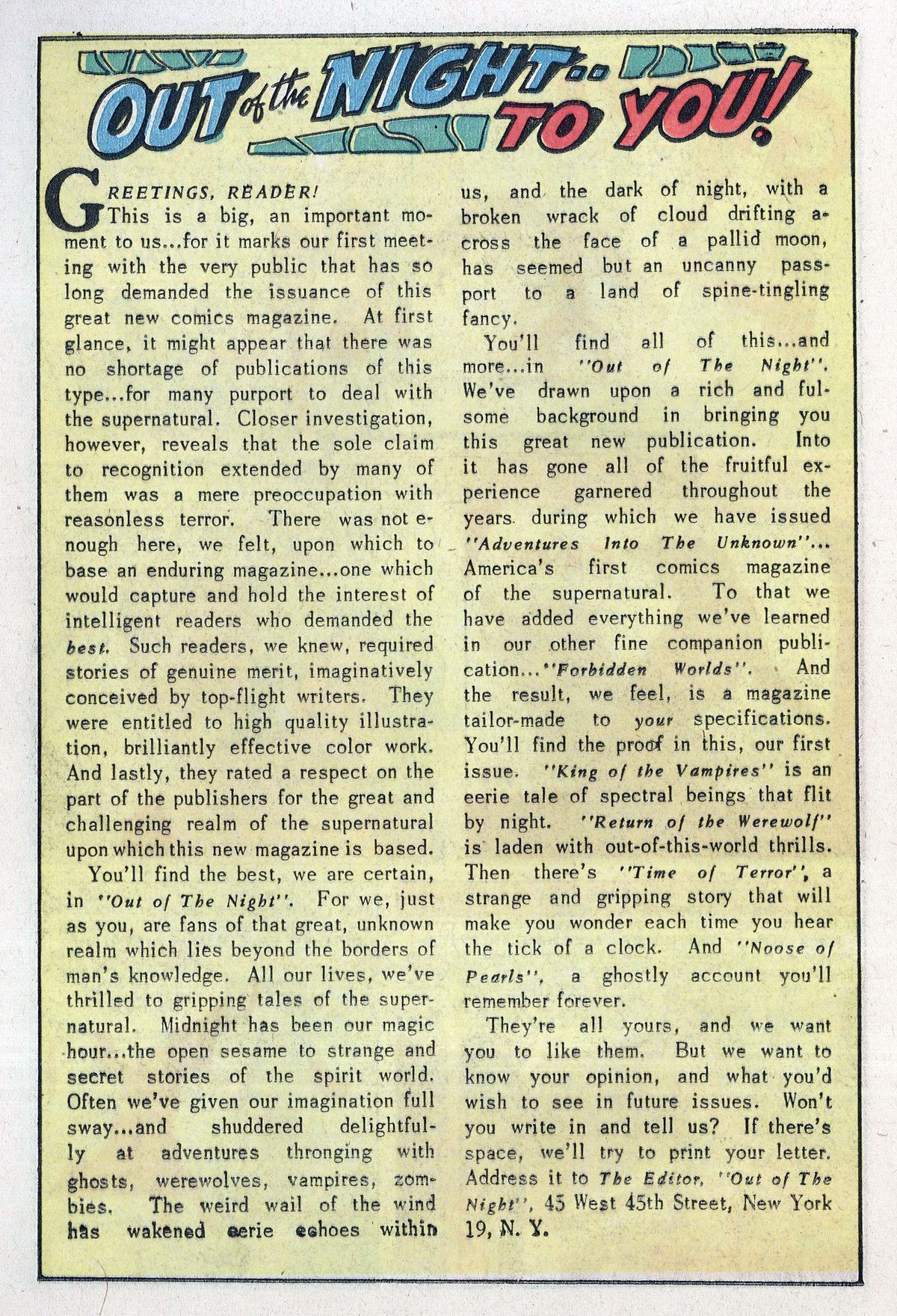 Read online Out of the Night comic -  Issue #1 - 22