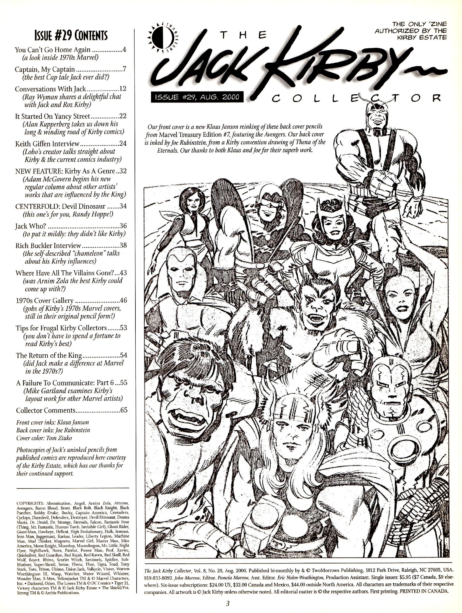 Read online The Jack Kirby Collector comic -  Issue #29 - 3