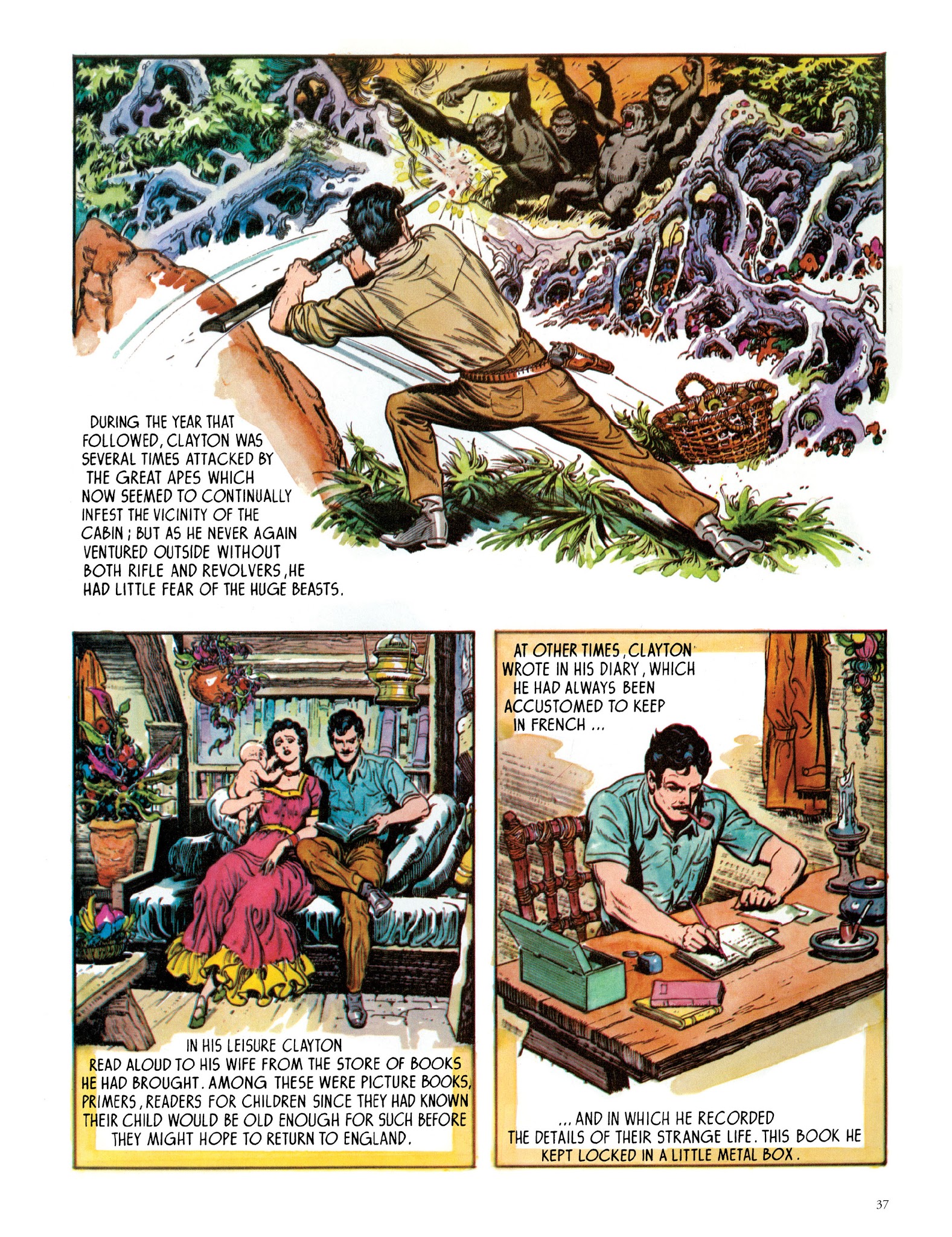 Read online Edgar Rice Burroughs' Tarzan: Burne Hogarth's Lord of the Jungle comic -  Issue # TPB - 39