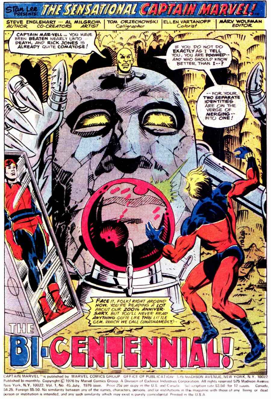 Read online Captain Marvel (1968) comic -  Issue #45 - 2