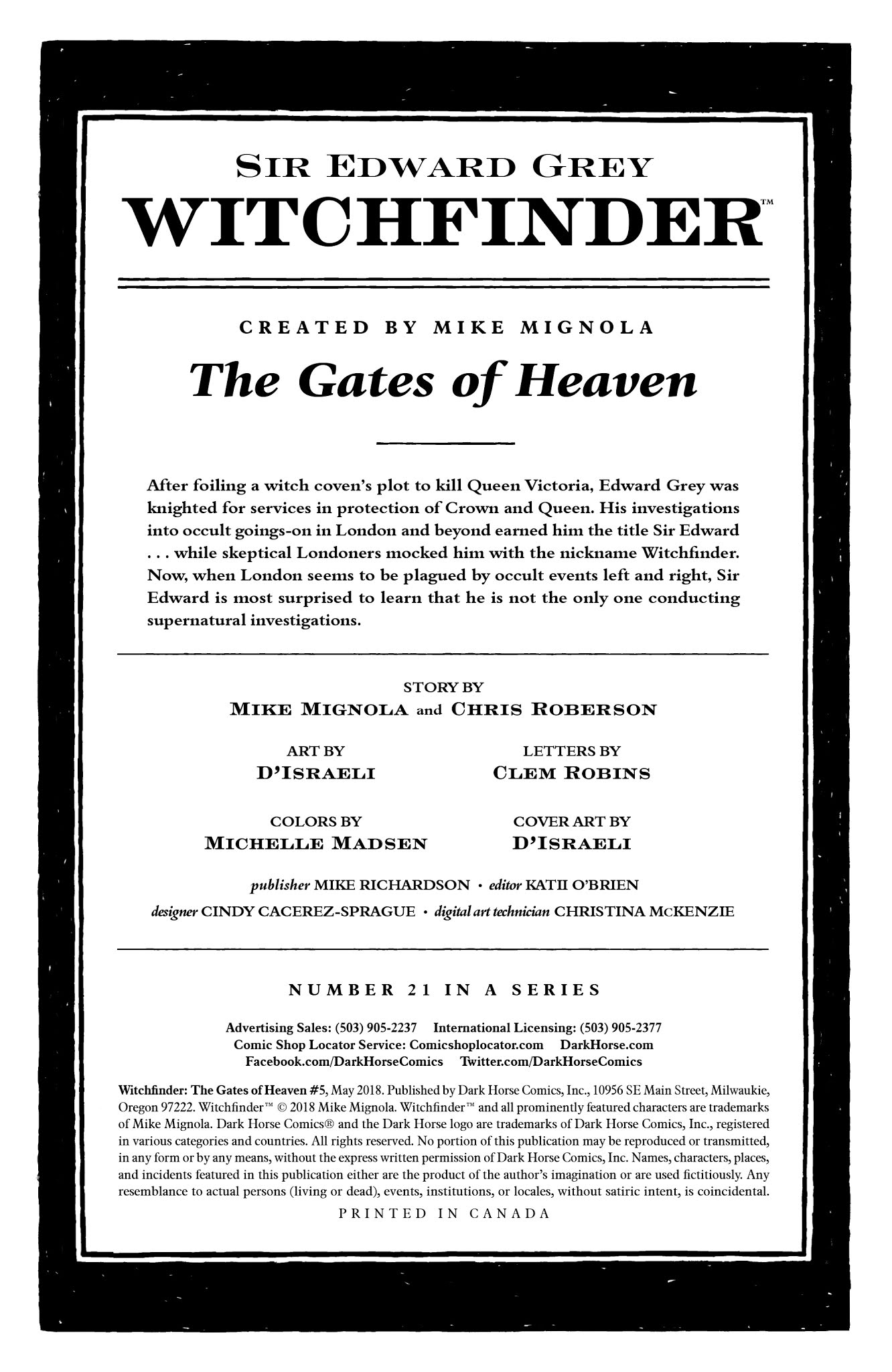 Read online Witchfinder: The Gates of Heaven comic -  Issue #1 - 2