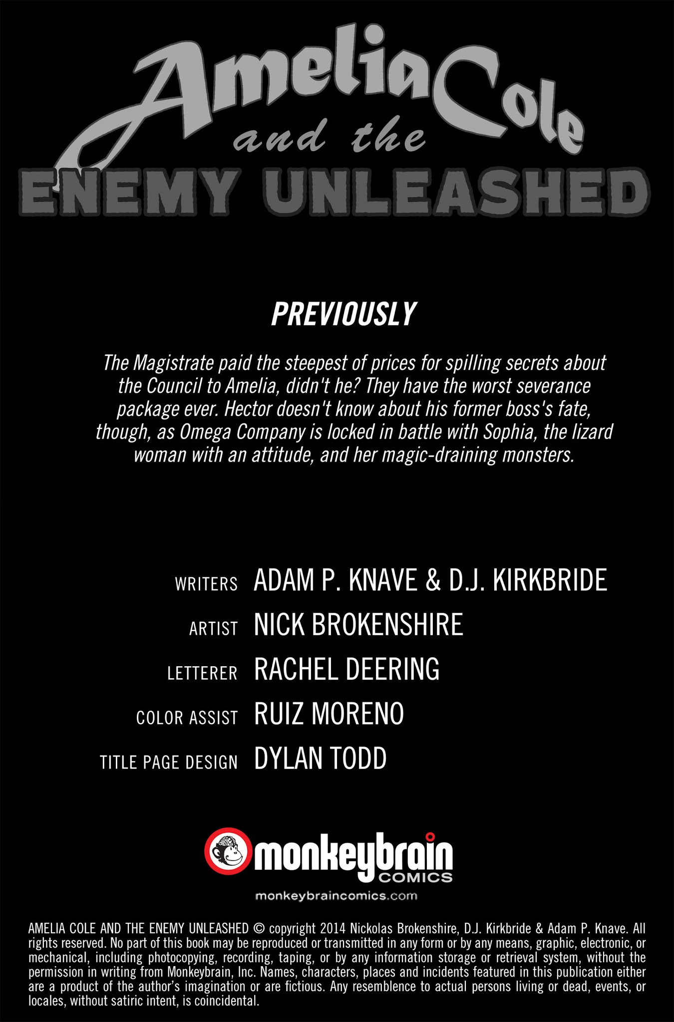 Read online Amelia Cole and the Enemy Unleashed comic -  Issue #3 - 2