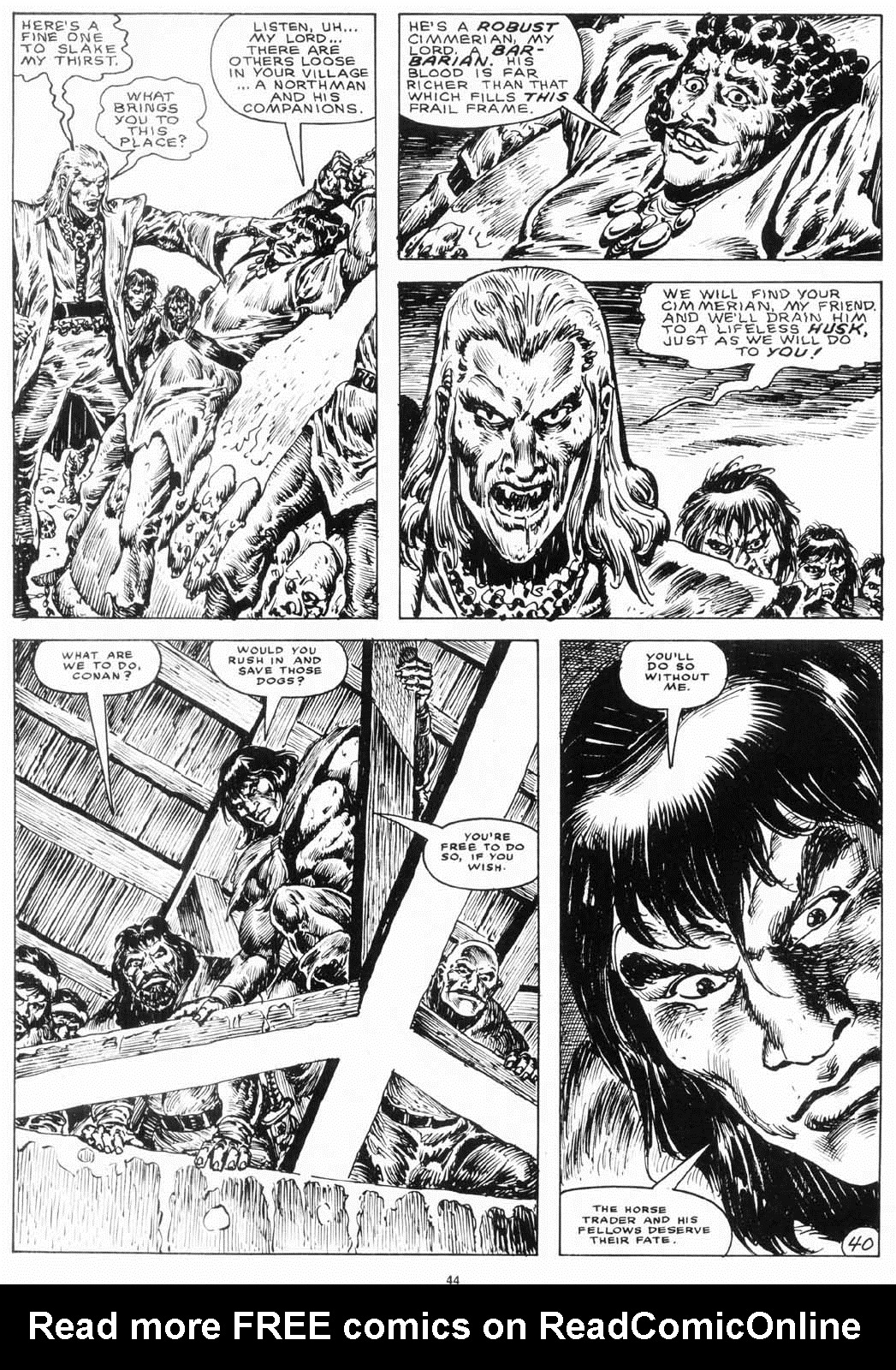 Read online The Savage Sword Of Conan comic -  Issue #155 - 45