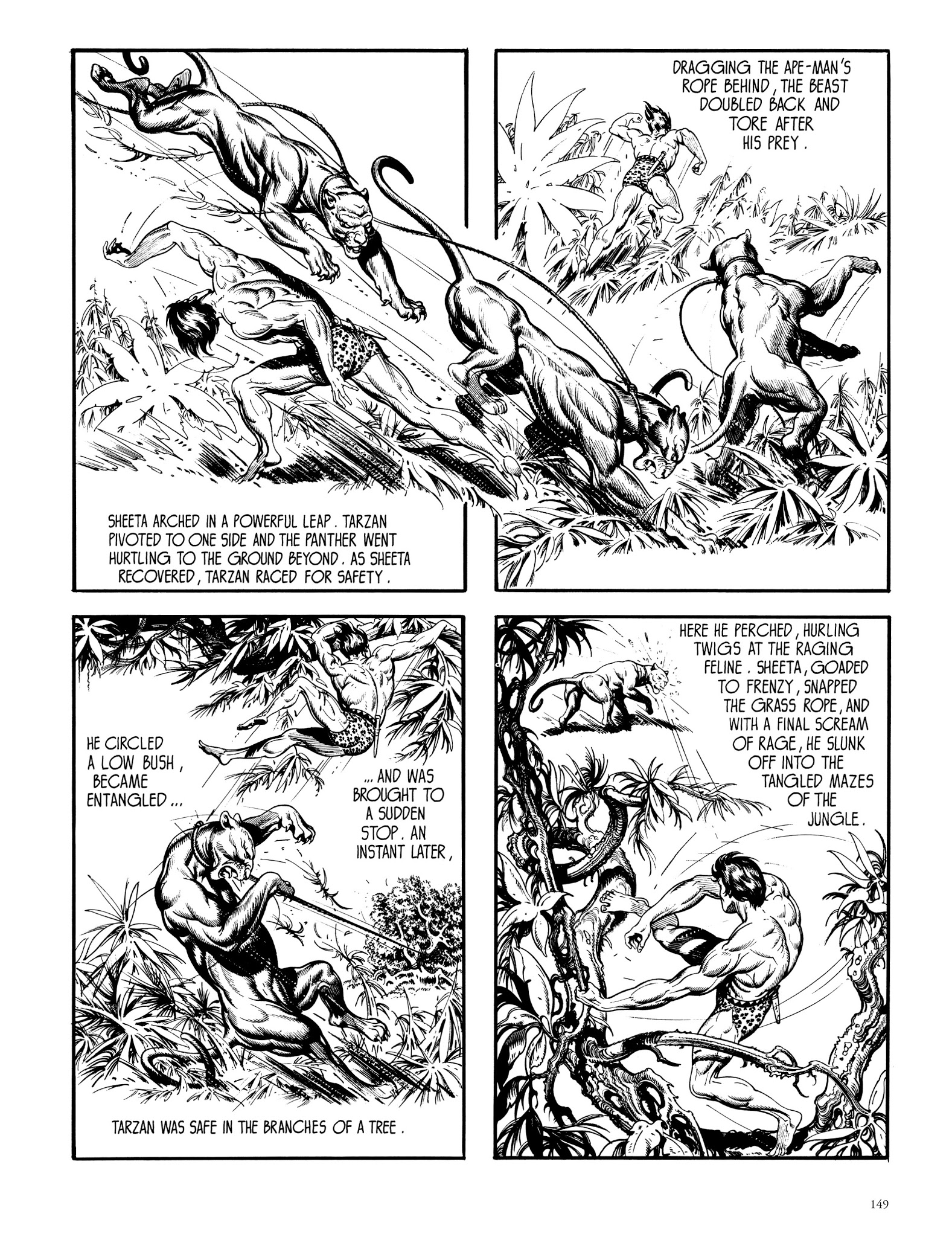 Read online Edgar Rice Burroughs' Tarzan: Burne Hogarth's Lord of the Jungle comic -  Issue # TPB - 148
