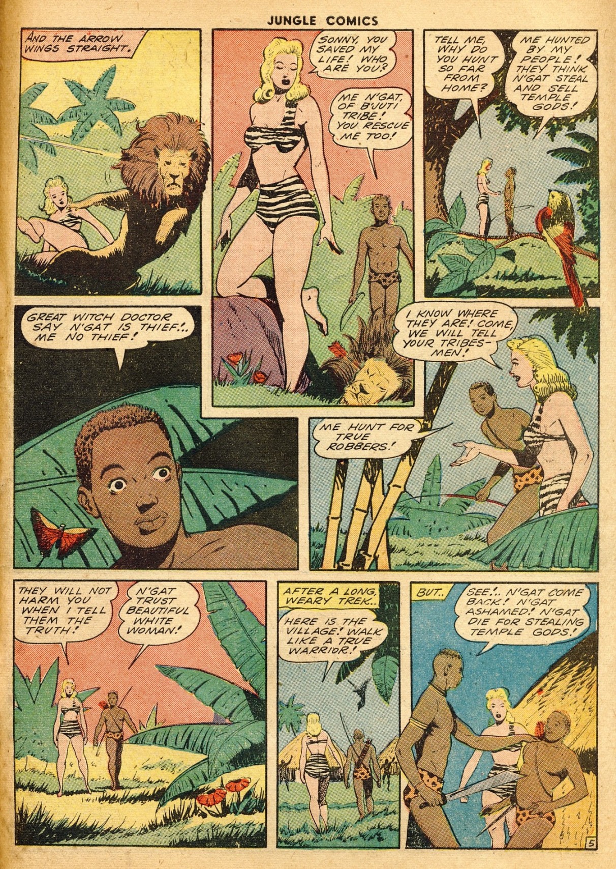Read online Jungle Comics comic -  Issue #51 - 53