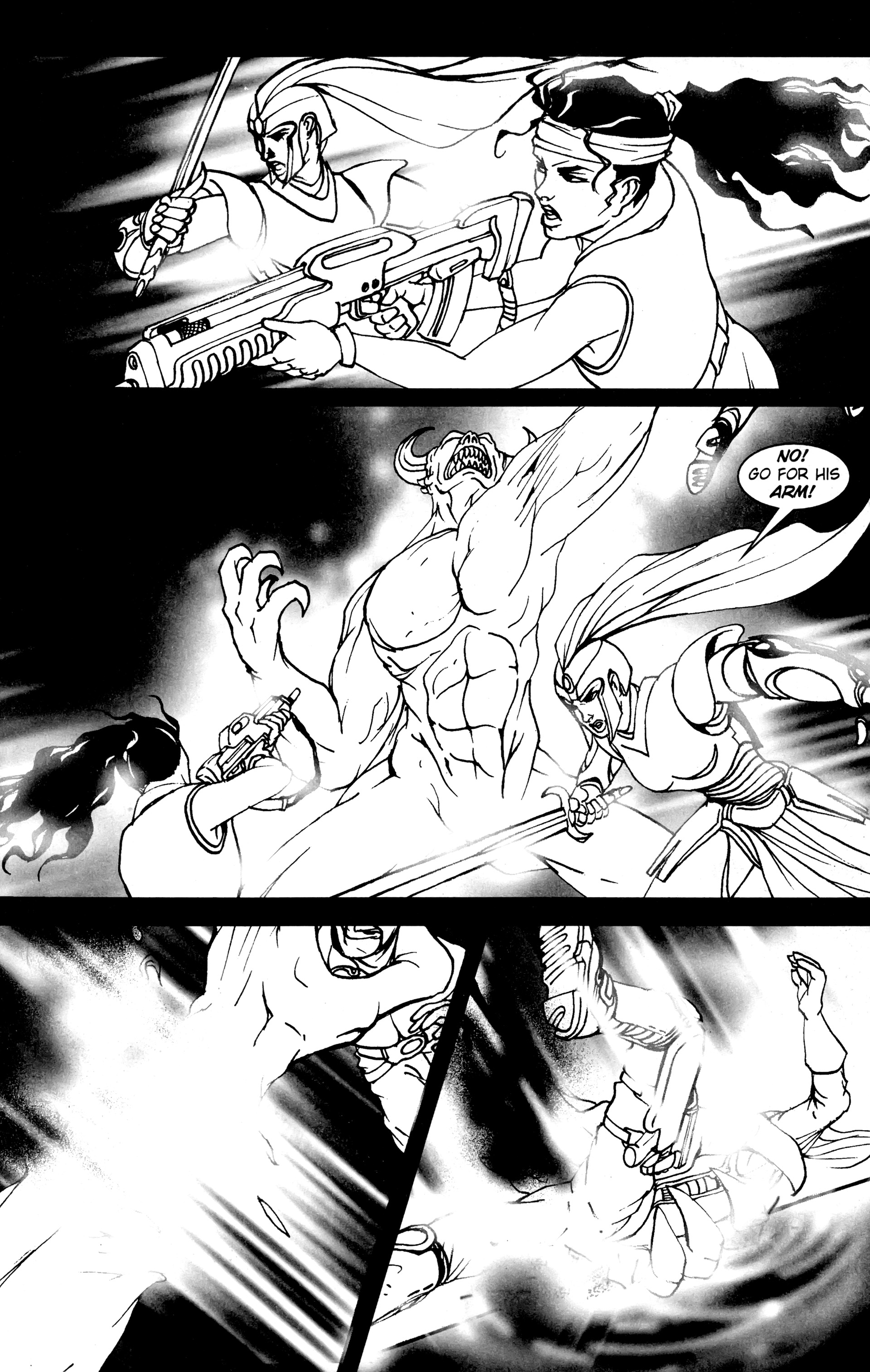 Read online Warrior Nun: Black & White comic -  Issue #20 - 16