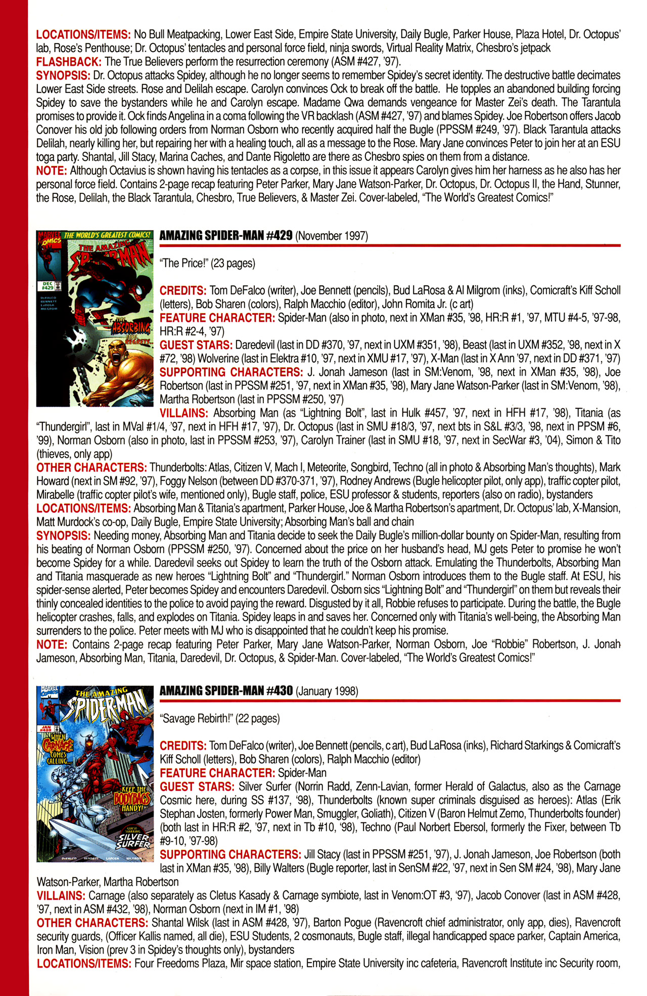 Read online Official Index to the Marvel Universe comic -  Issue #10 - 20