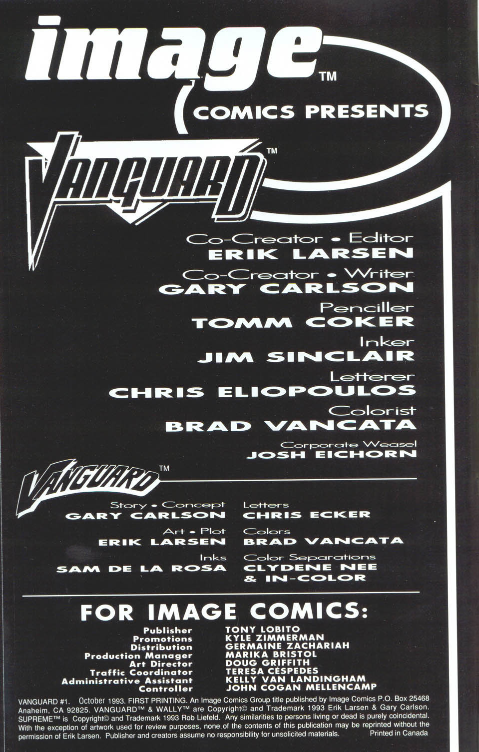 Read online Vanguard (1993) comic -  Issue #1 - 2
