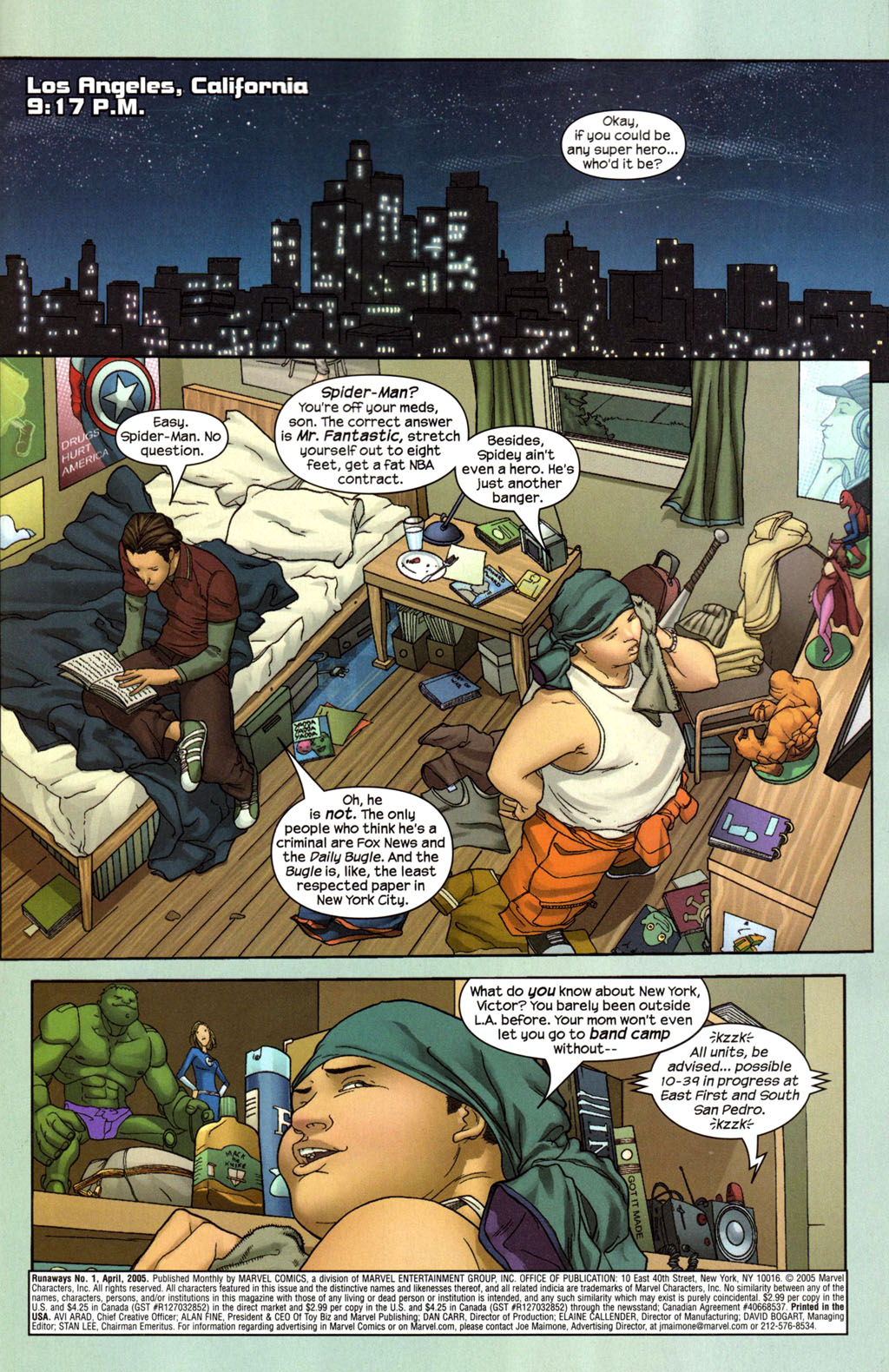 Read online Runaways (2005) comic -  Issue #1 - 2