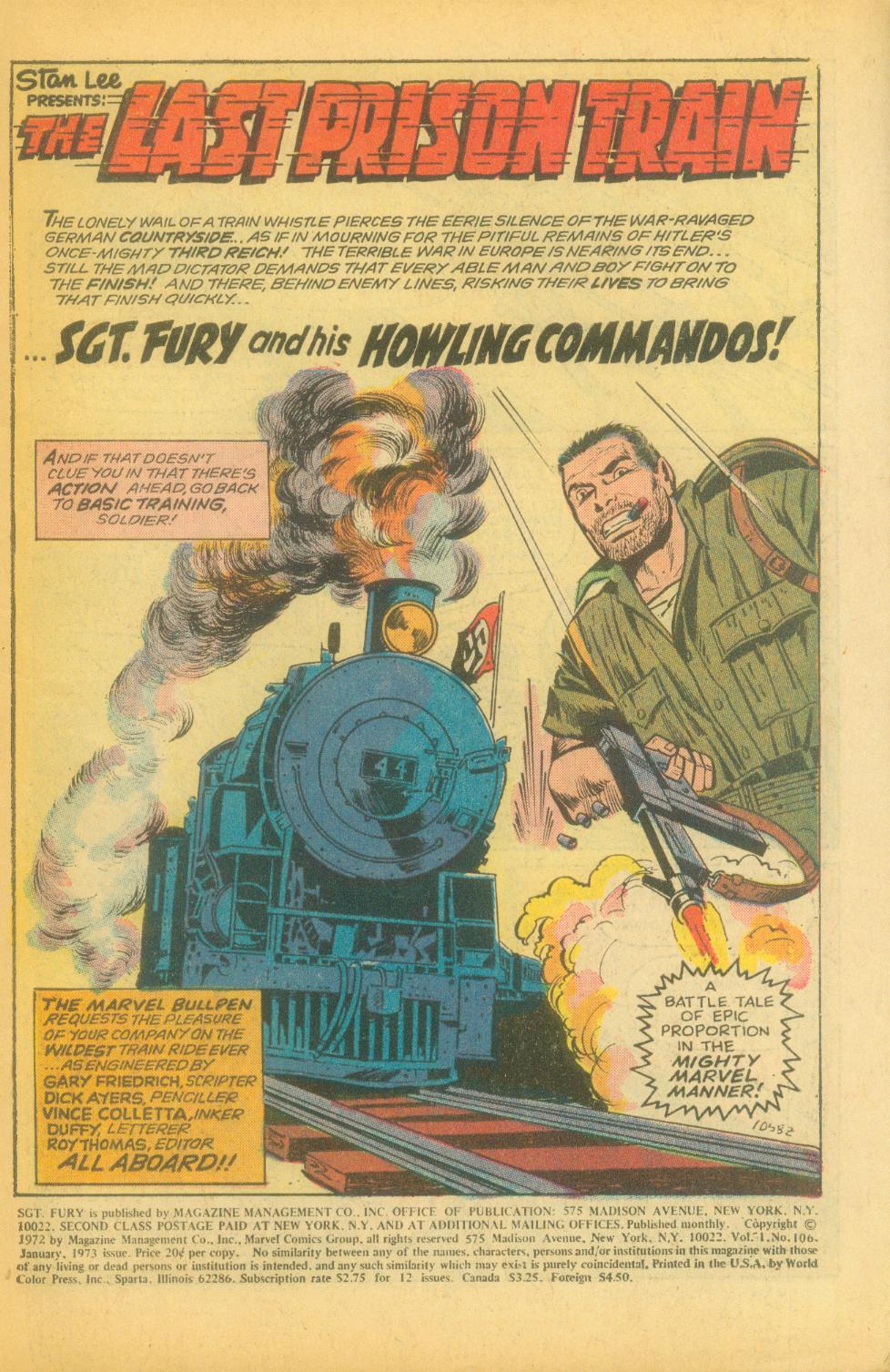 Read online Sgt. Fury comic -  Issue #106 - 3