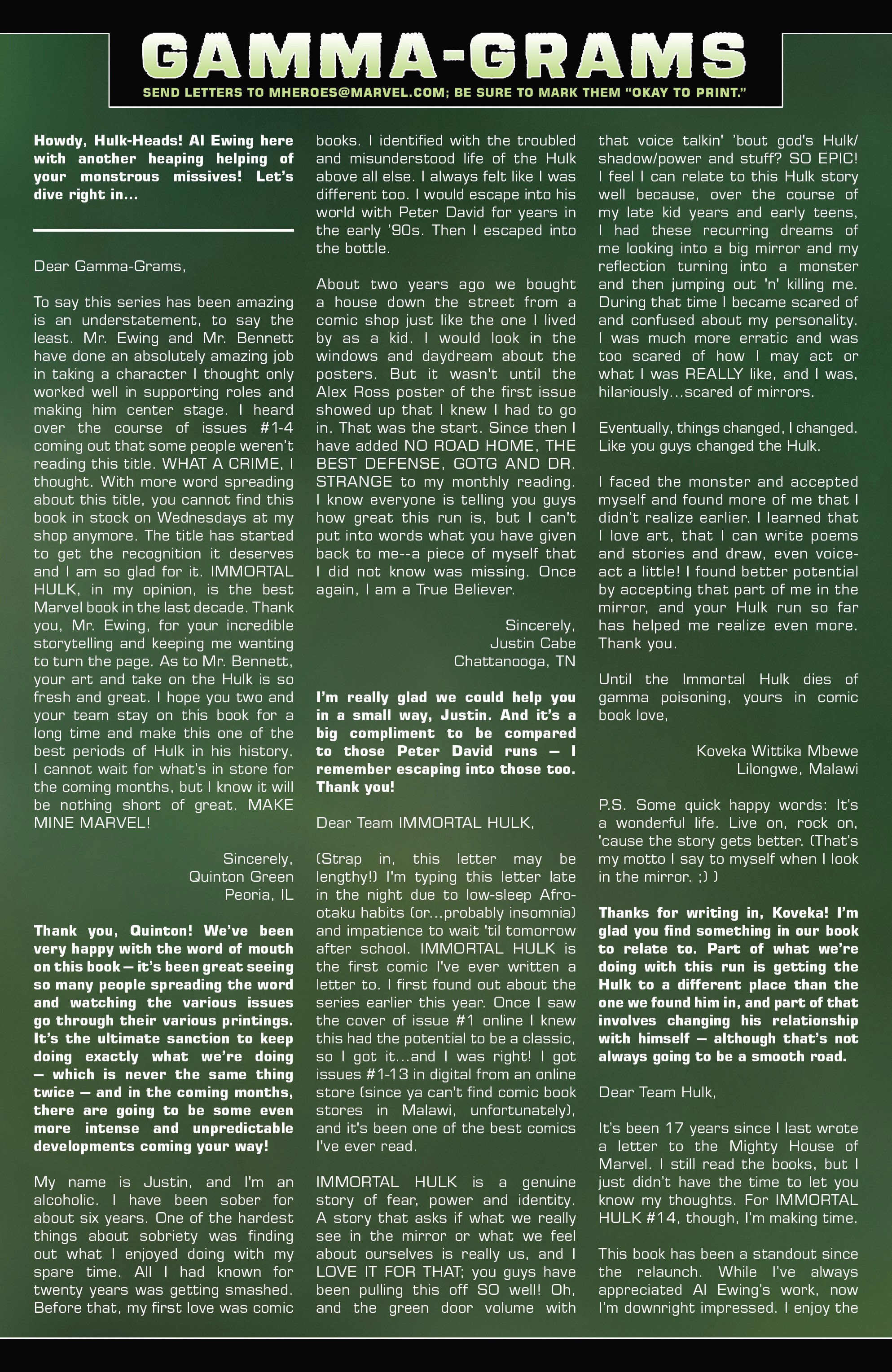 Read online Immortal Hulk comic -  Issue #17 - 23