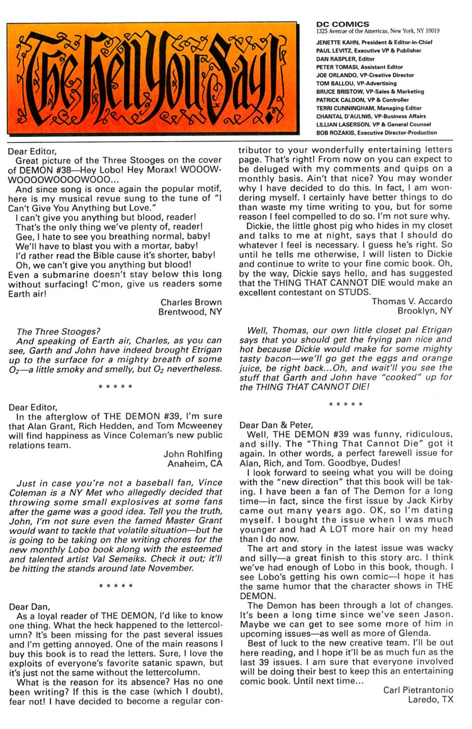 Read online The Demon (1990) comic -  Issue #42 - 26
