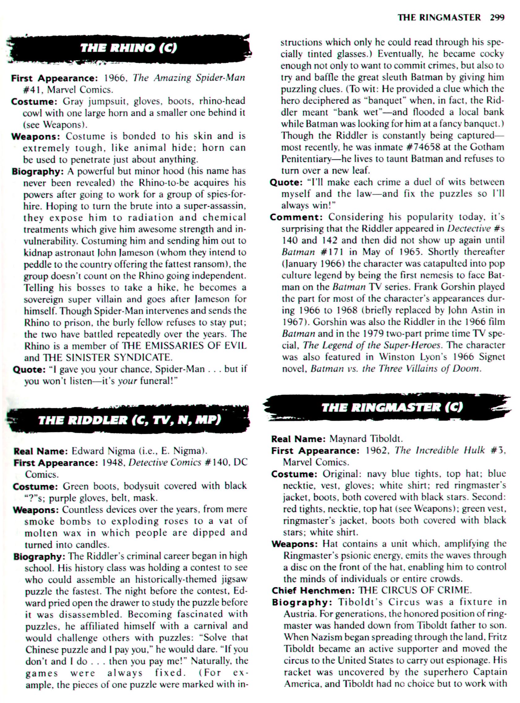 Read online The Encyclopedia of Super Villains comic -  Issue # TPB (Part 2) - 82