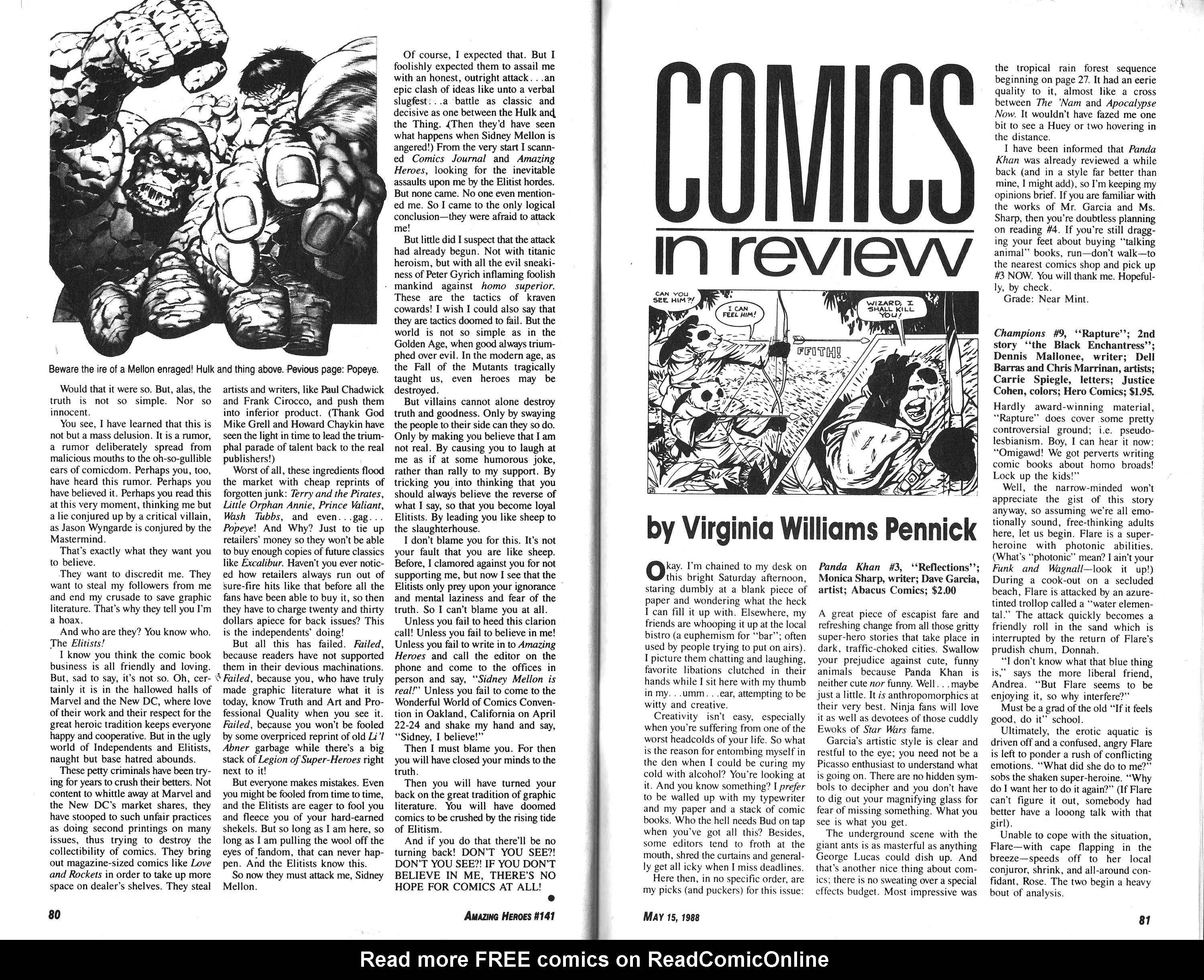 Read online Amazing Heroes comic -  Issue #141 - 41