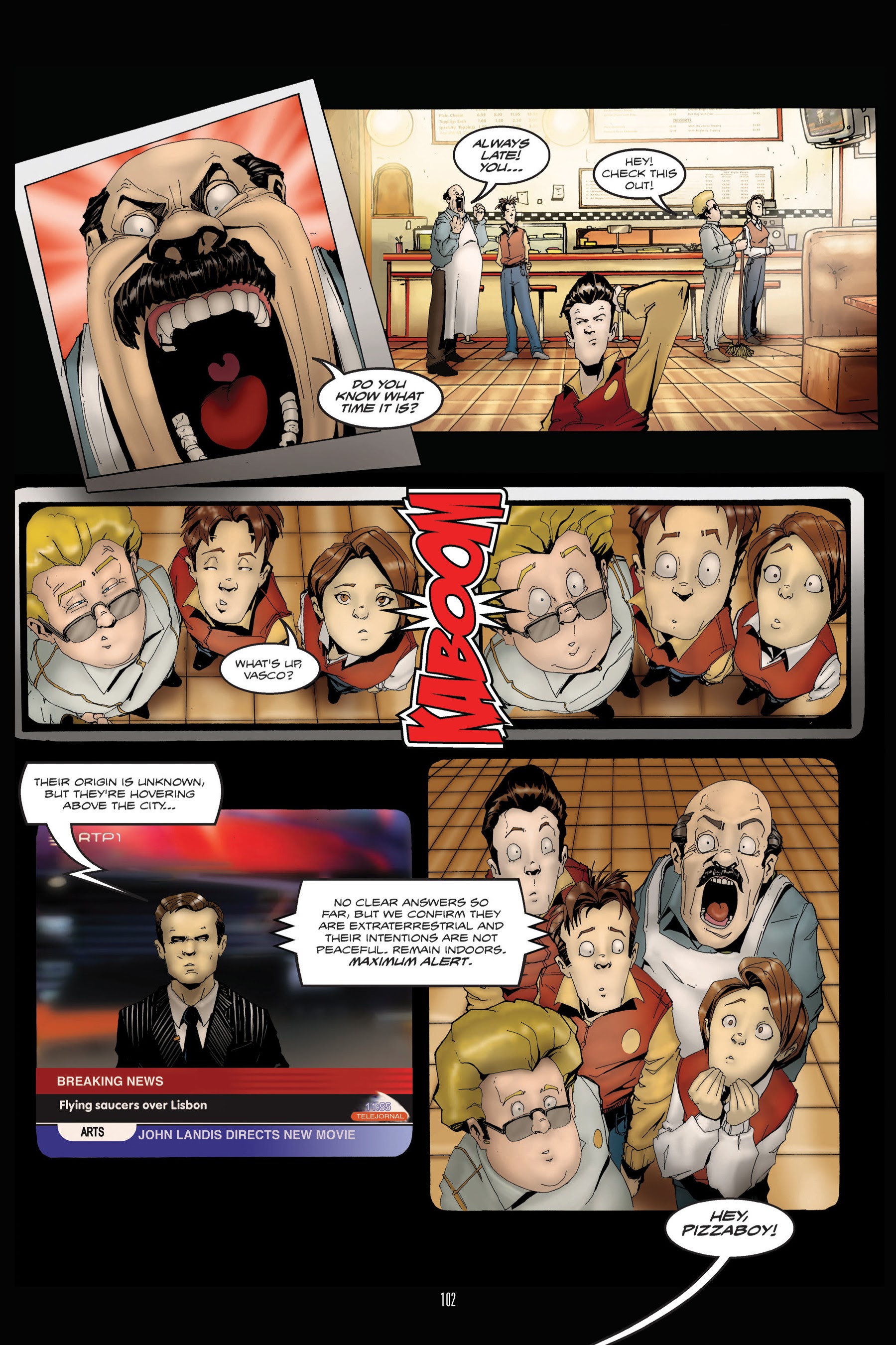 Read online The Incredible Adventures of Dog Mendonca and Pizzaboy comic -  Issue # TPB 1 - 99