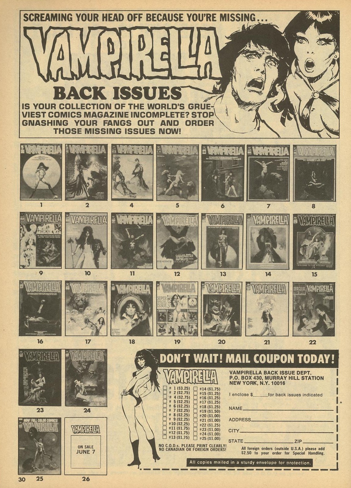 Read online Vampirella (1969) comic -  Issue #25 - 30