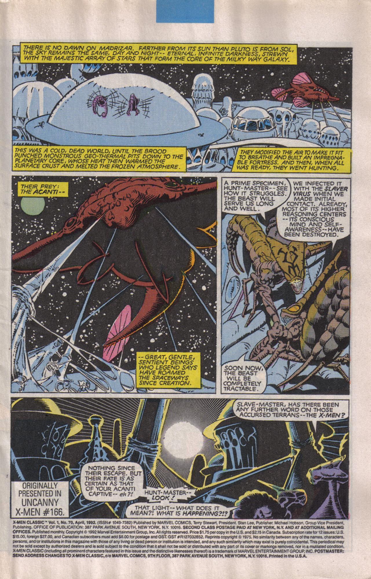 Read online X-Men Classic comic -  Issue #70 - 2