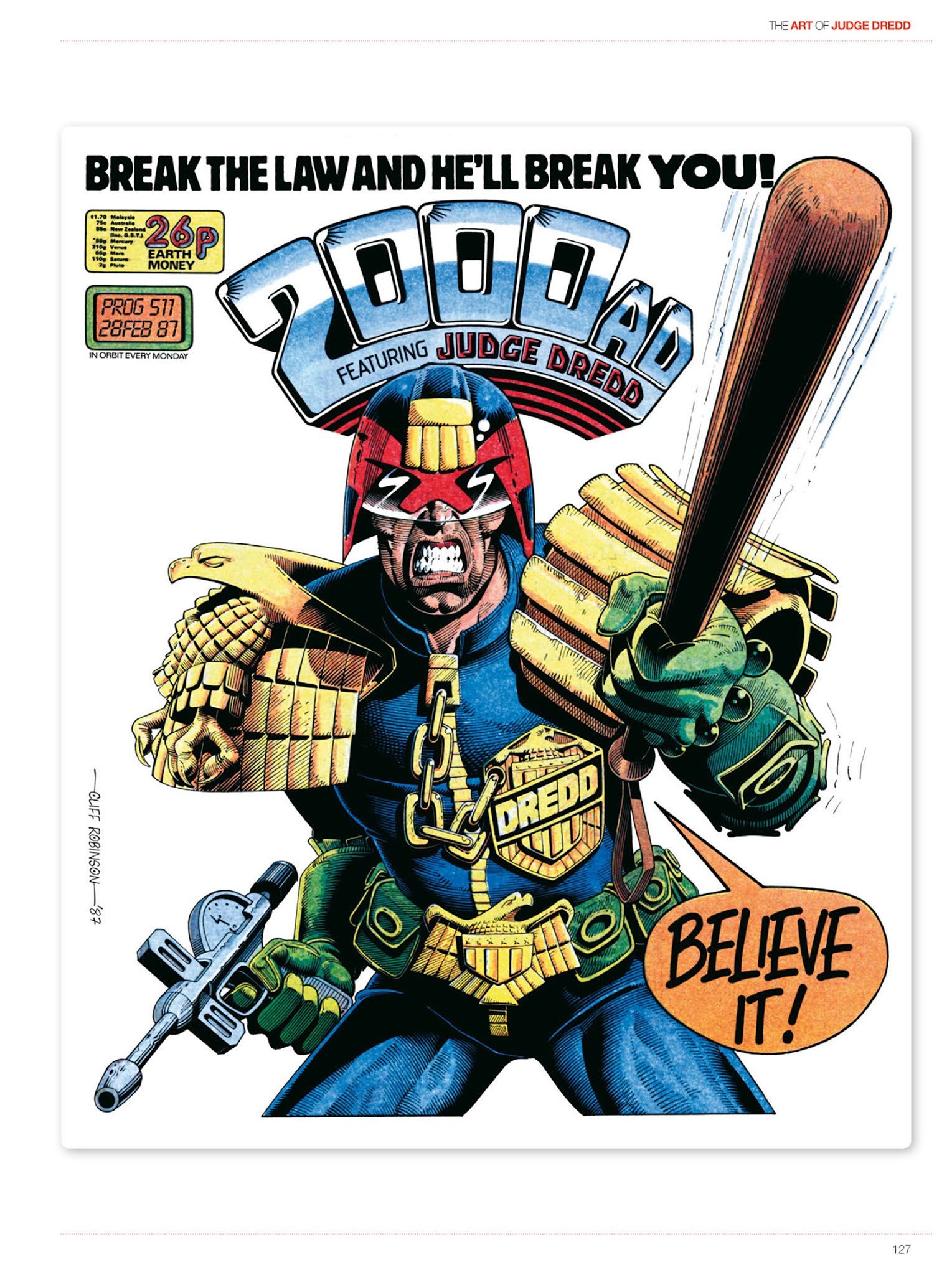 Read online The Art of Judge Dredd: Featuring 35 Years of Zarjaz Covers comic -  Issue # TPB (Part 2) - 36