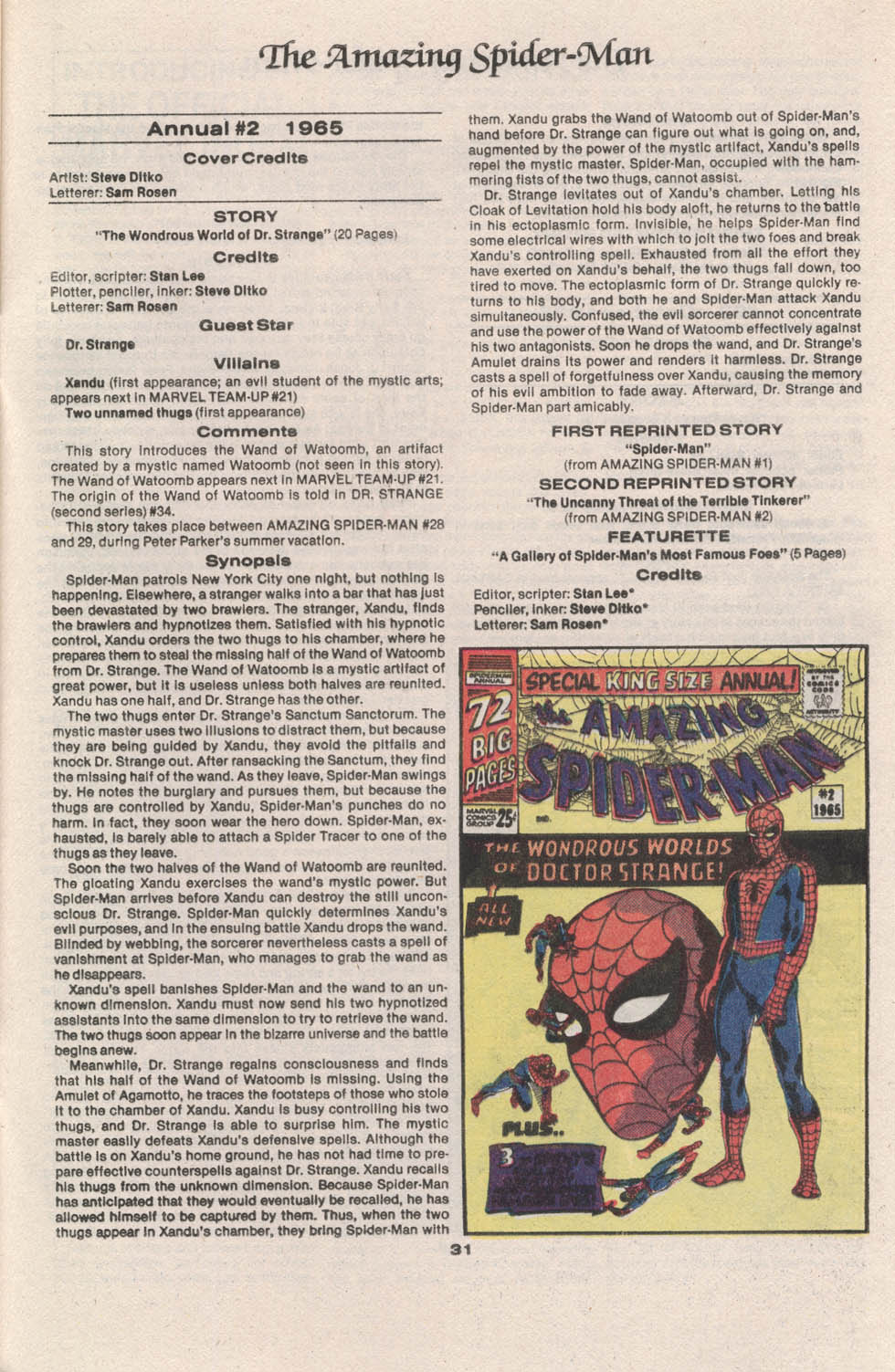 Read online The Official Marvel Index to The Amazing Spider-Man comic -  Issue #1 - 33