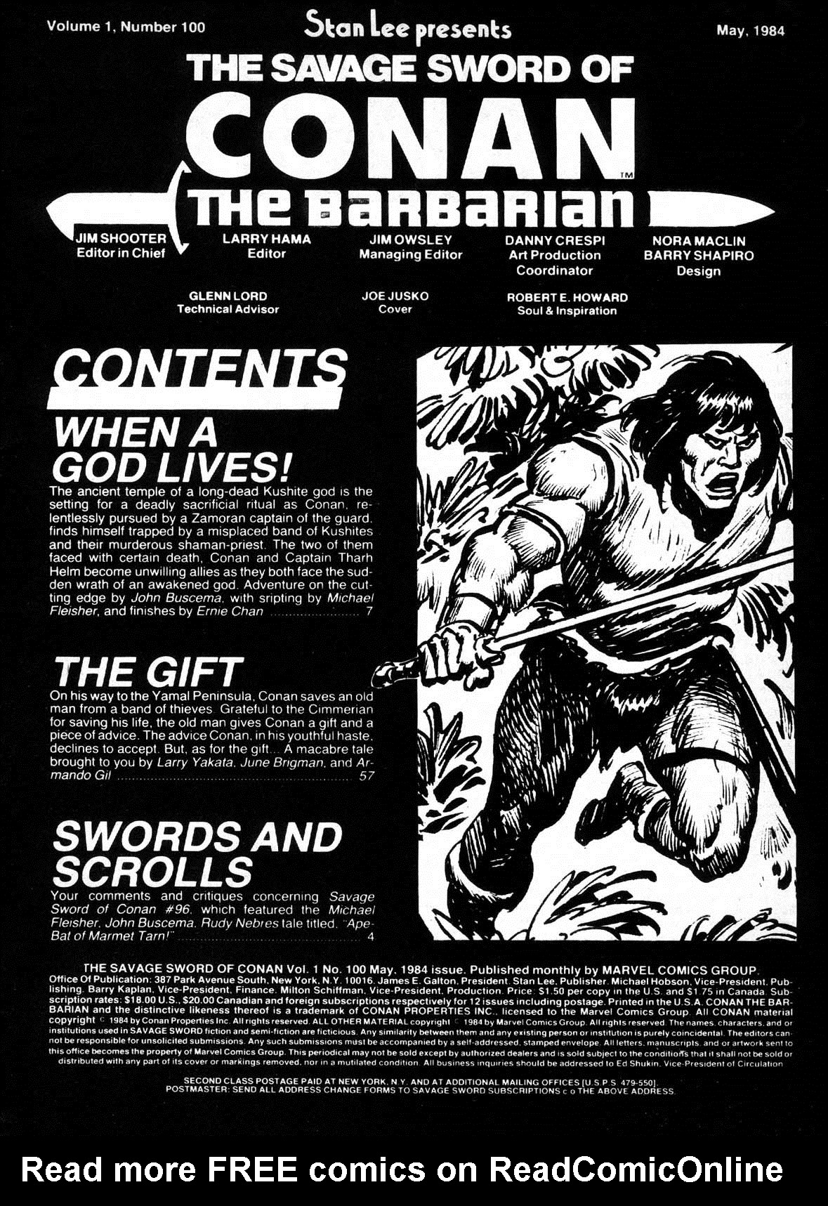 Read online The Savage Sword Of Conan comic -  Issue #100 - 2
