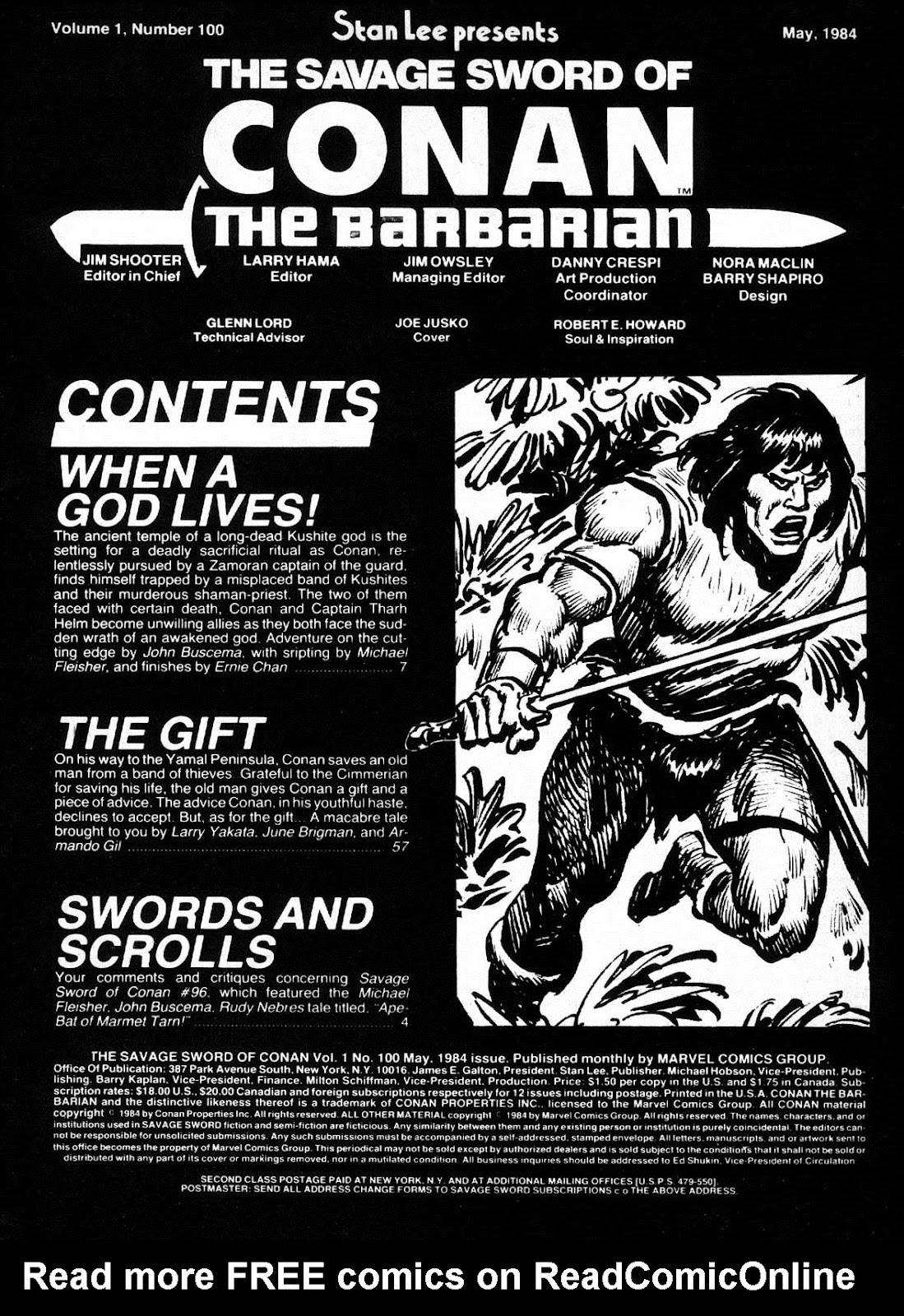 The Savage Sword Of Conan issue 100 - Page 2