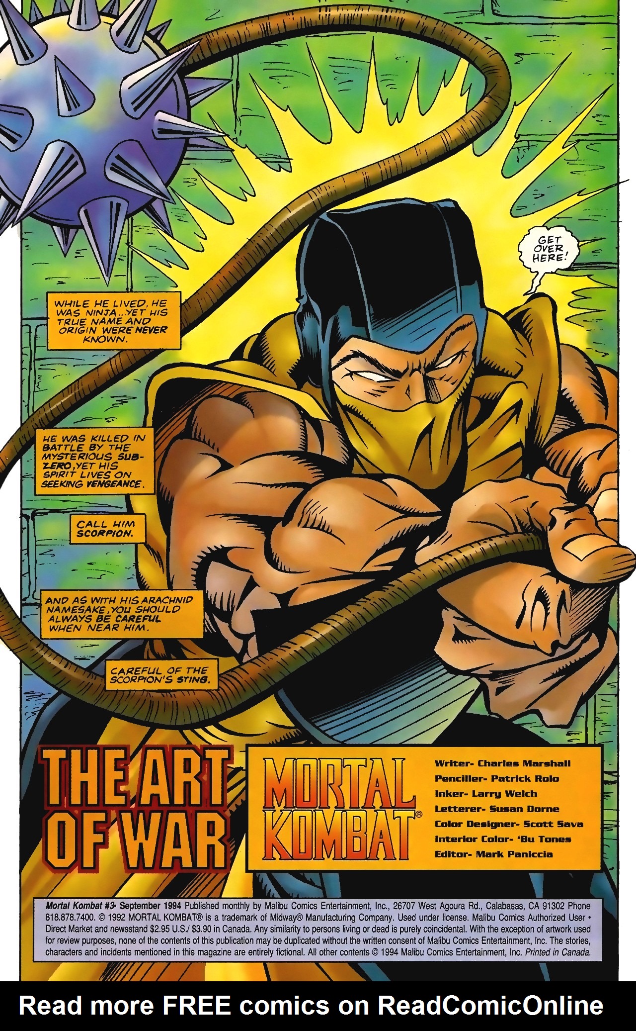 Read online Mortal Kombat (1994) comic -  Issue #3 - 2