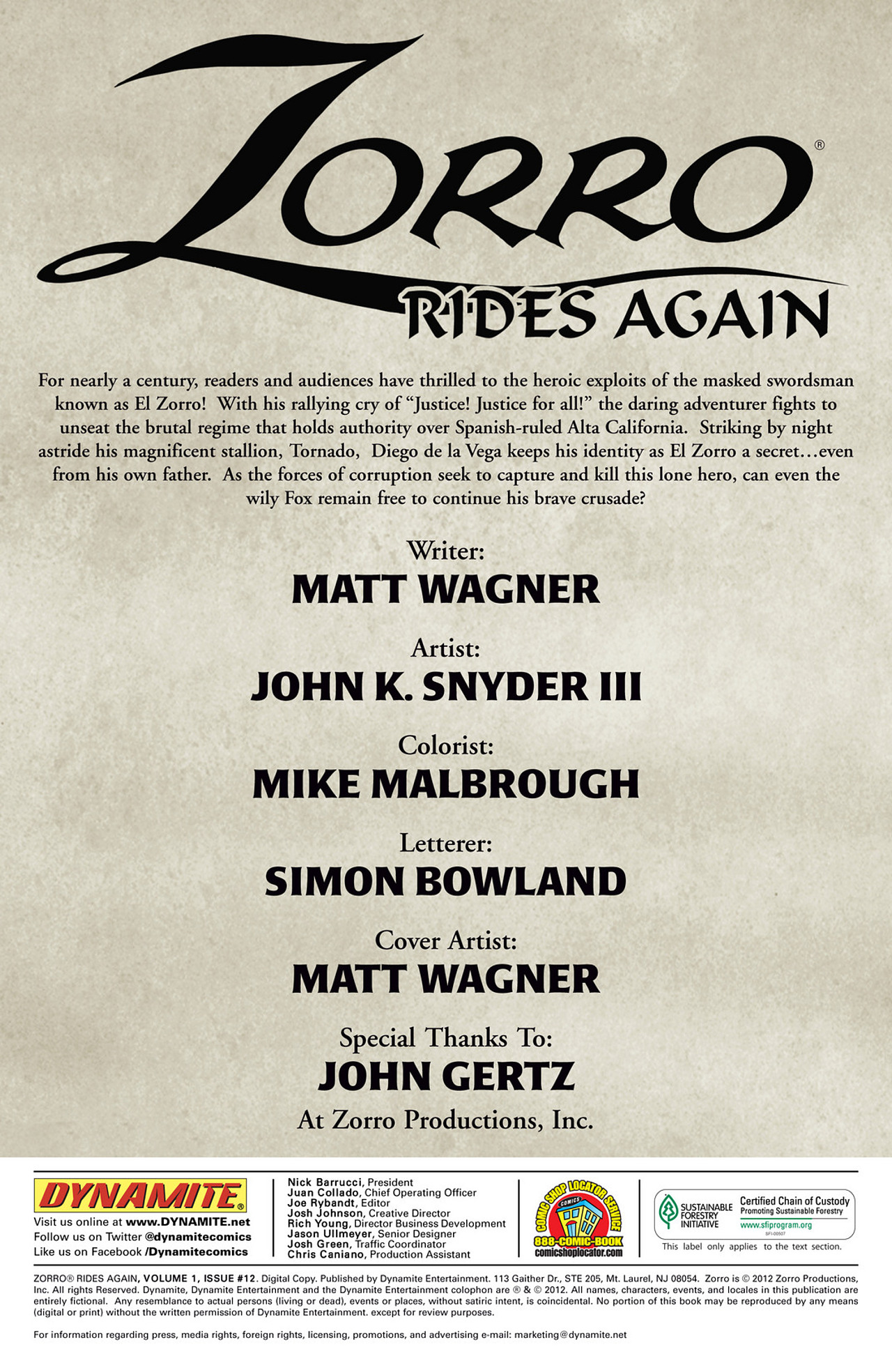 Read online Zorro Rides Again comic -  Issue #12 - 2