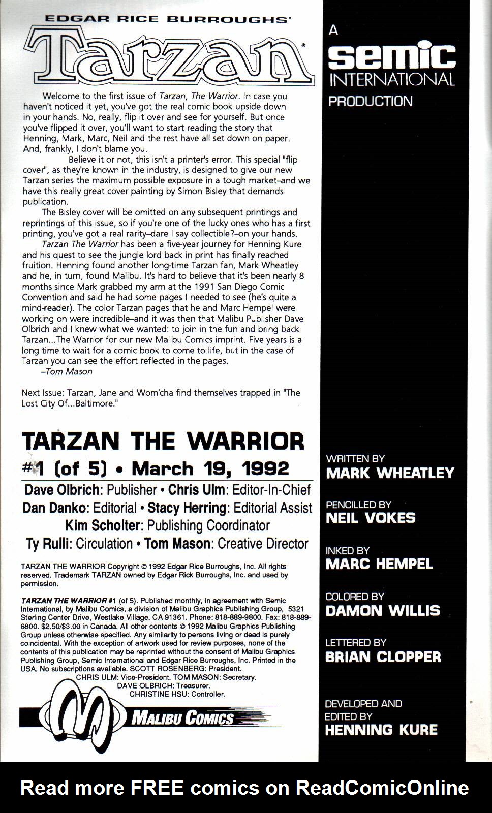 Read online Tarzan the Warrior comic -  Issue #1 - 35