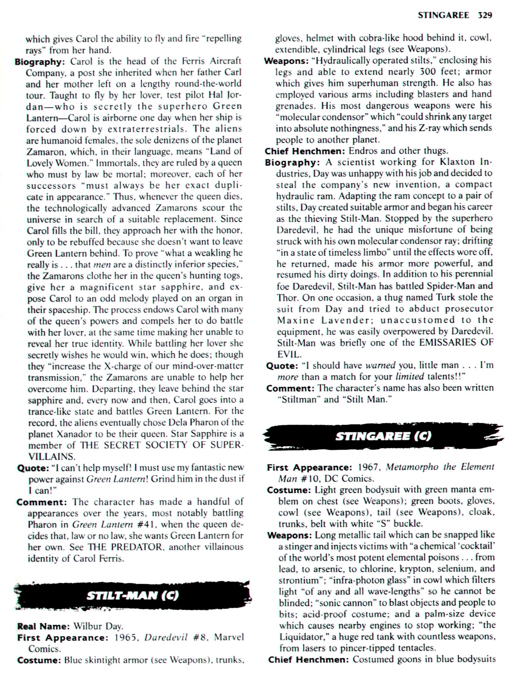 Read online The Encyclopedia of Super Villains comic -  Issue # TPB (Part 2) - 120