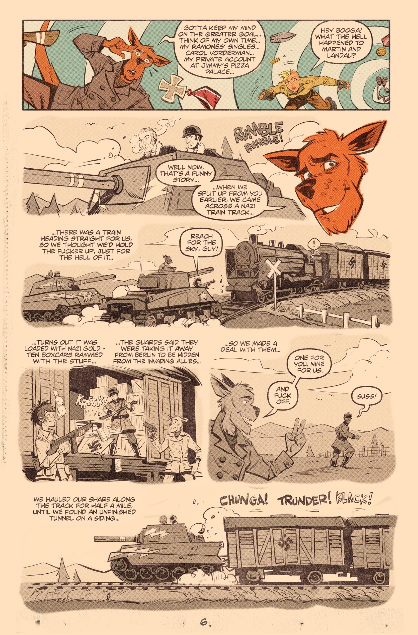 Read online Tank Girl: World War Tank Girl comic -  Issue #4 - 7