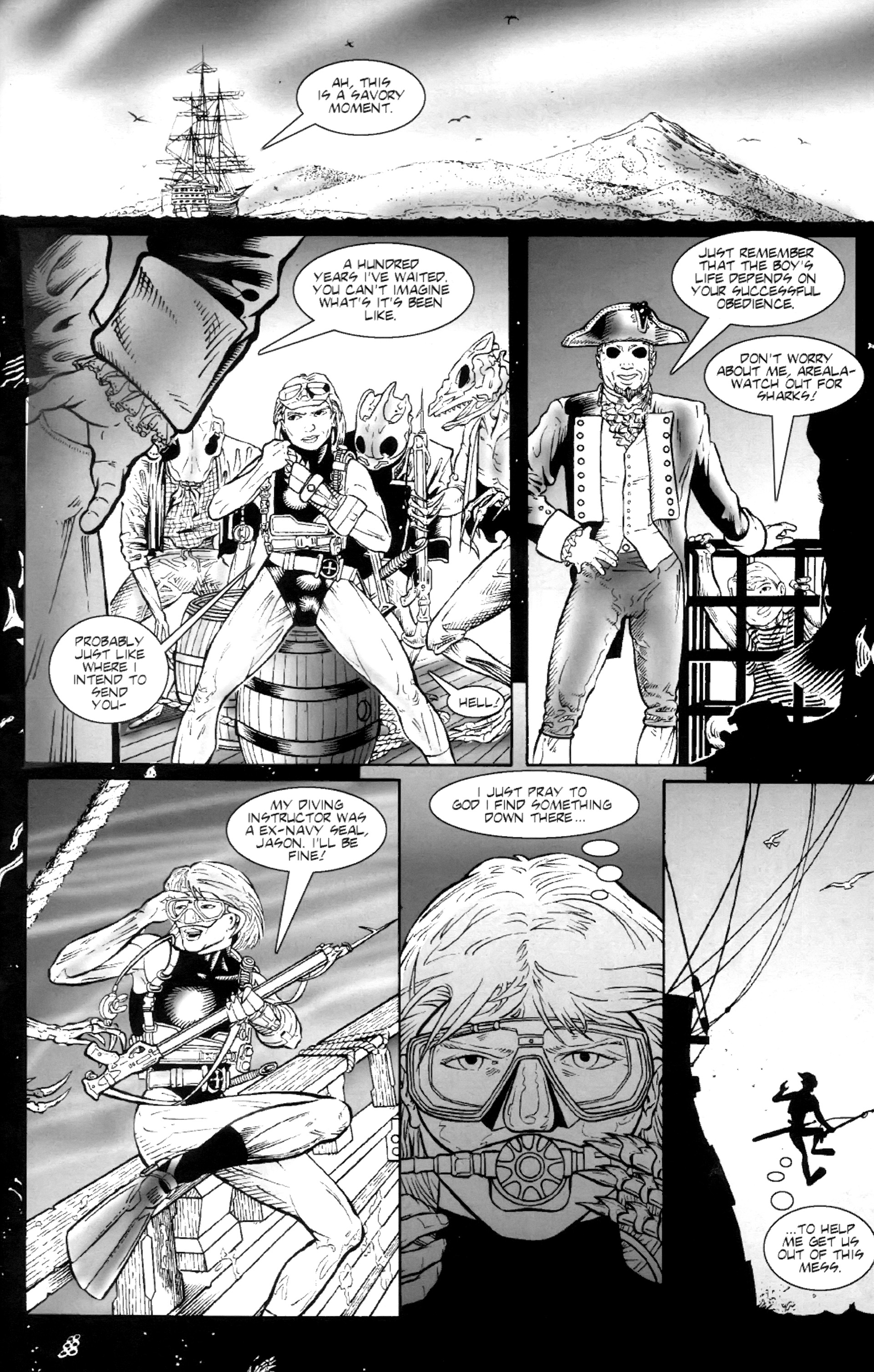 Read online Warrior Nun: Black & White comic -  Issue #2 - 7
