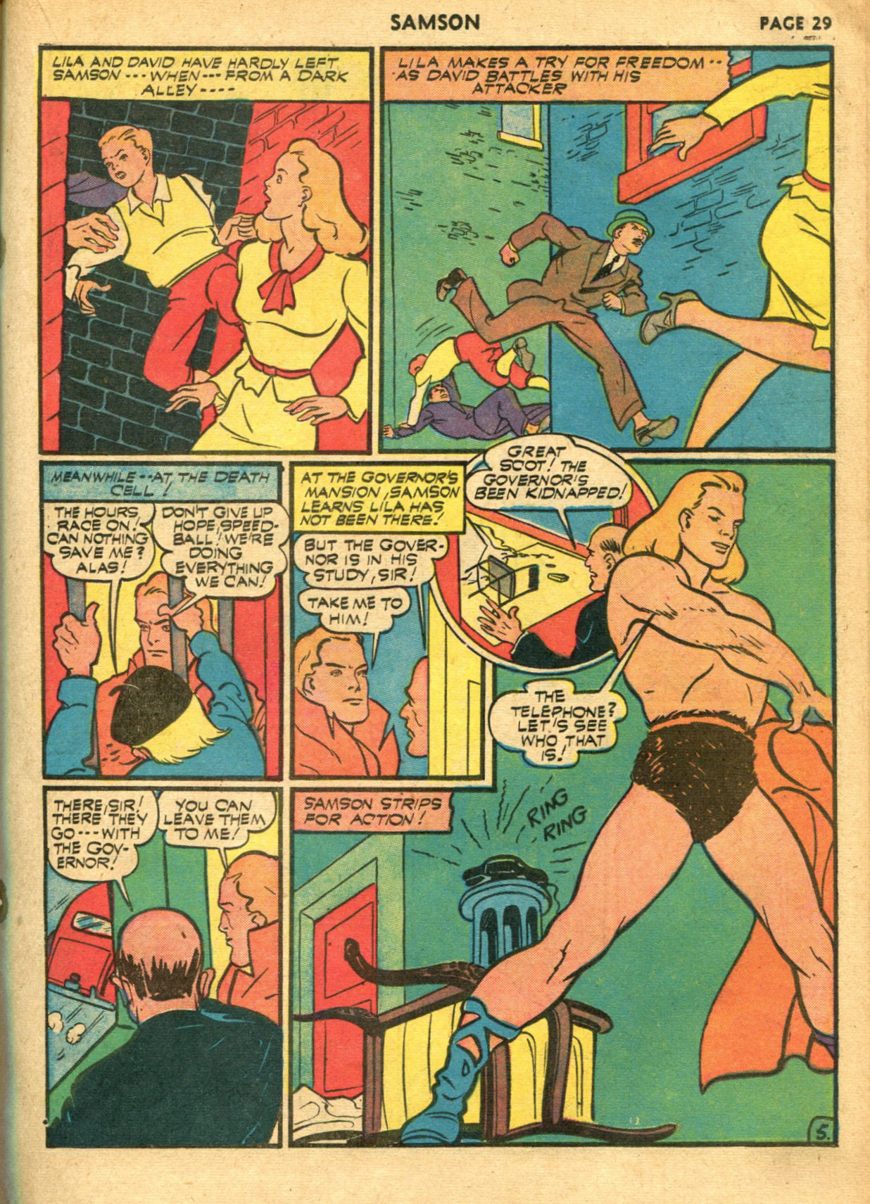 Read online Samson (1940) comic -  Issue #6 - 31