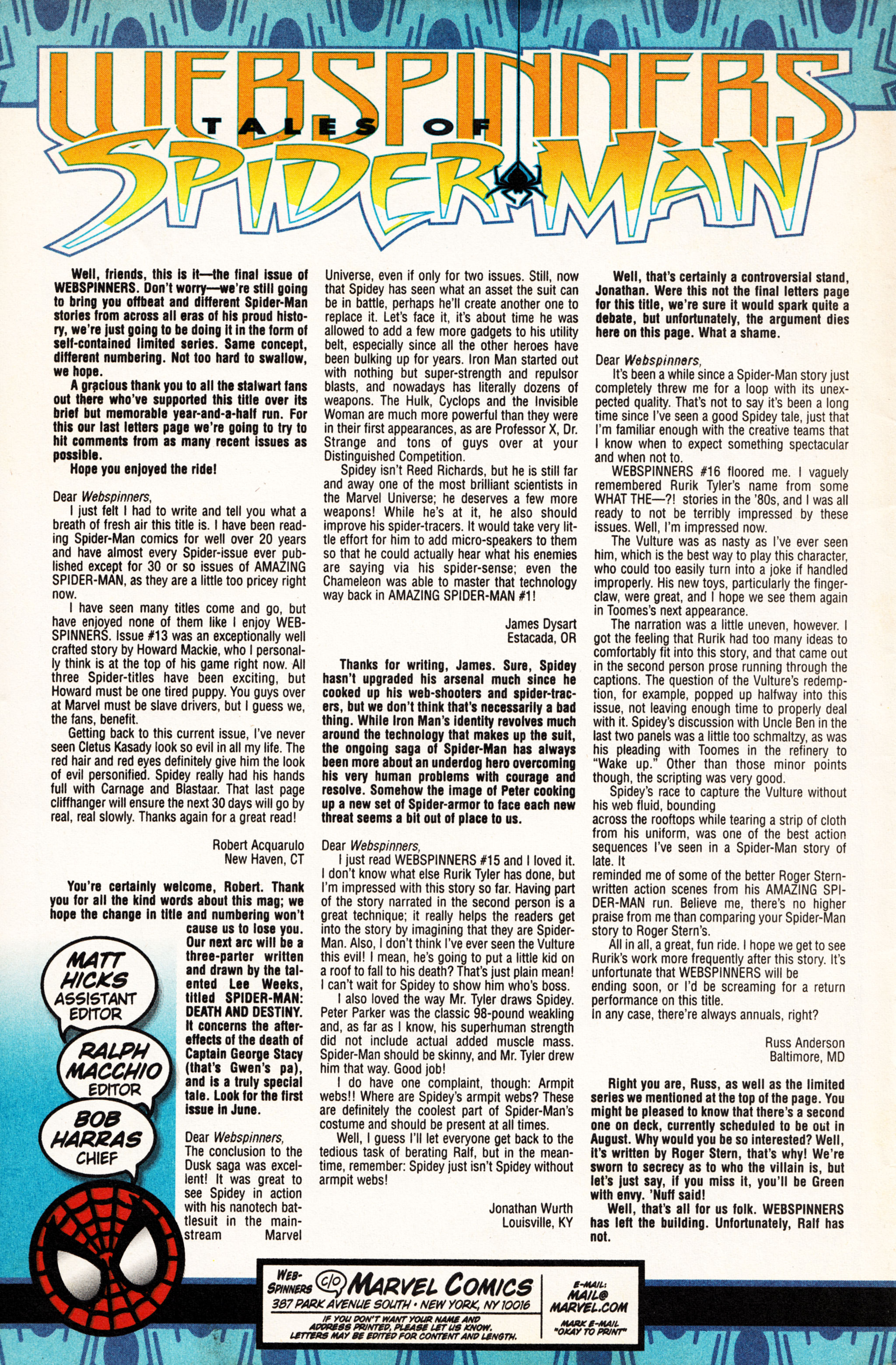 Read online Webspinners: Tales of Spider-Man comic -  Issue #18 - 34