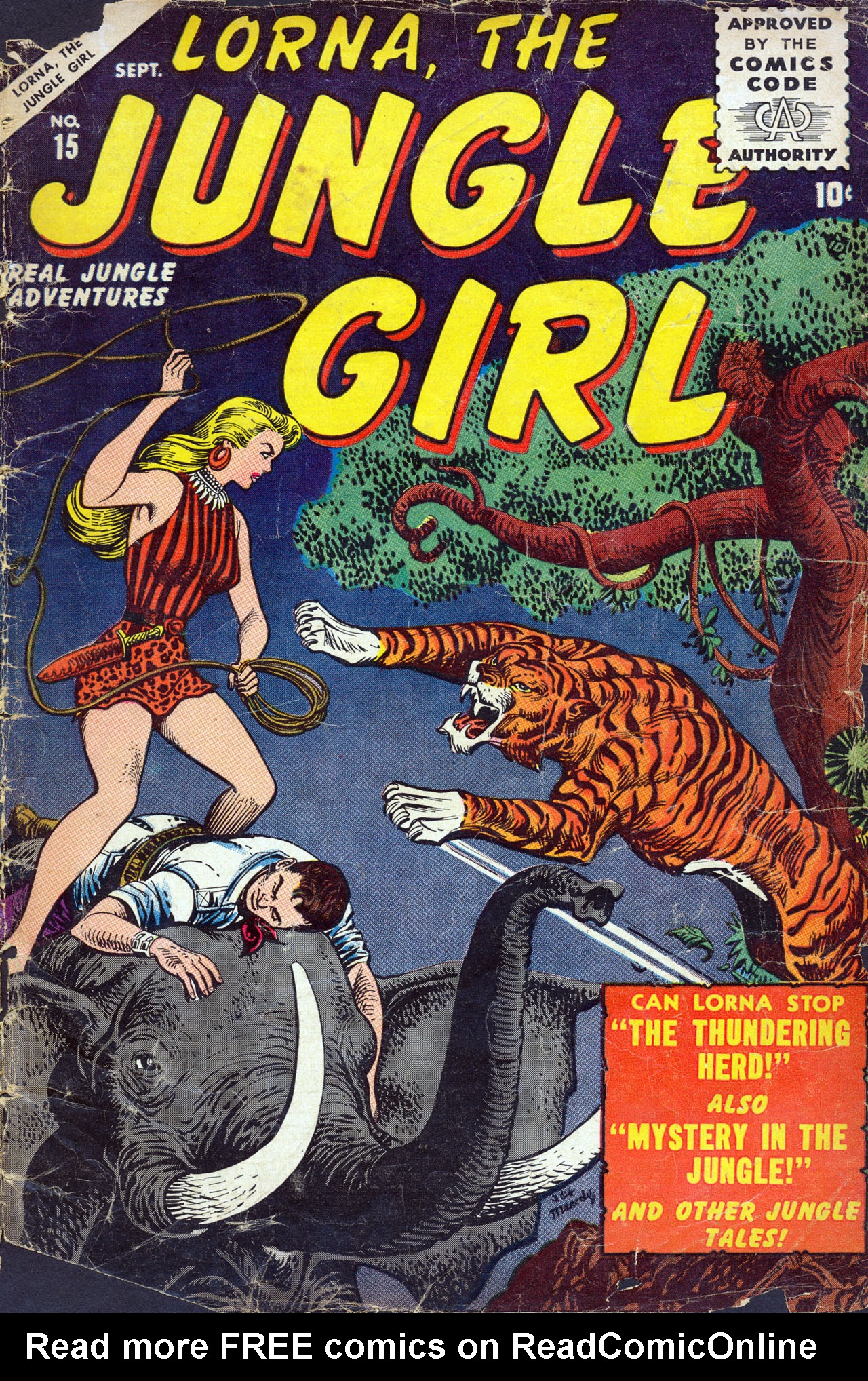 Read online Lorna, The Jungle Girl comic -  Issue #15 - 1
