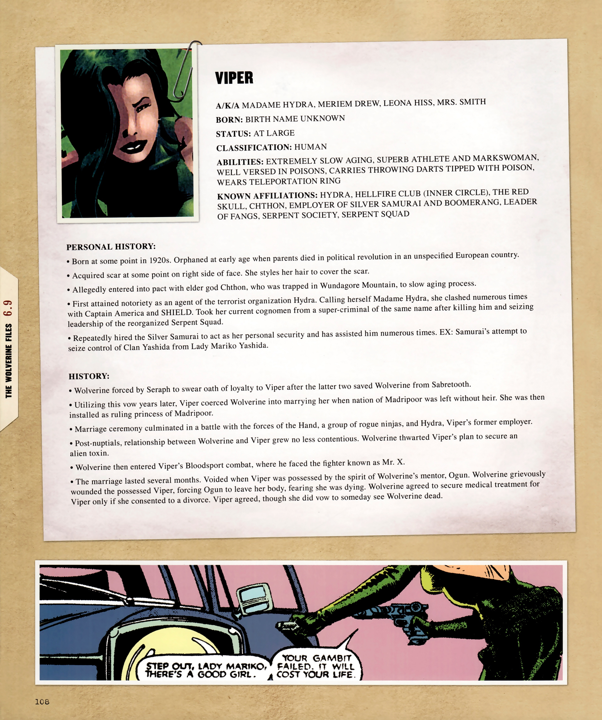 Read online The Wolverine Files comic -  Issue # TPB - 99