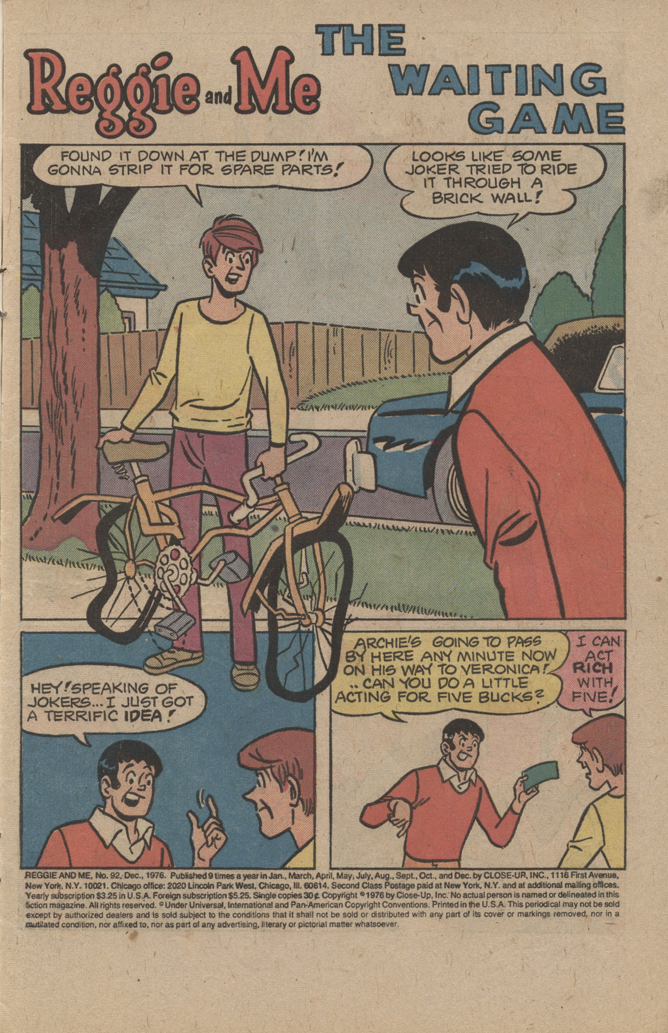 Read online Reggie and Me (1966) comic -  Issue #92 - 3