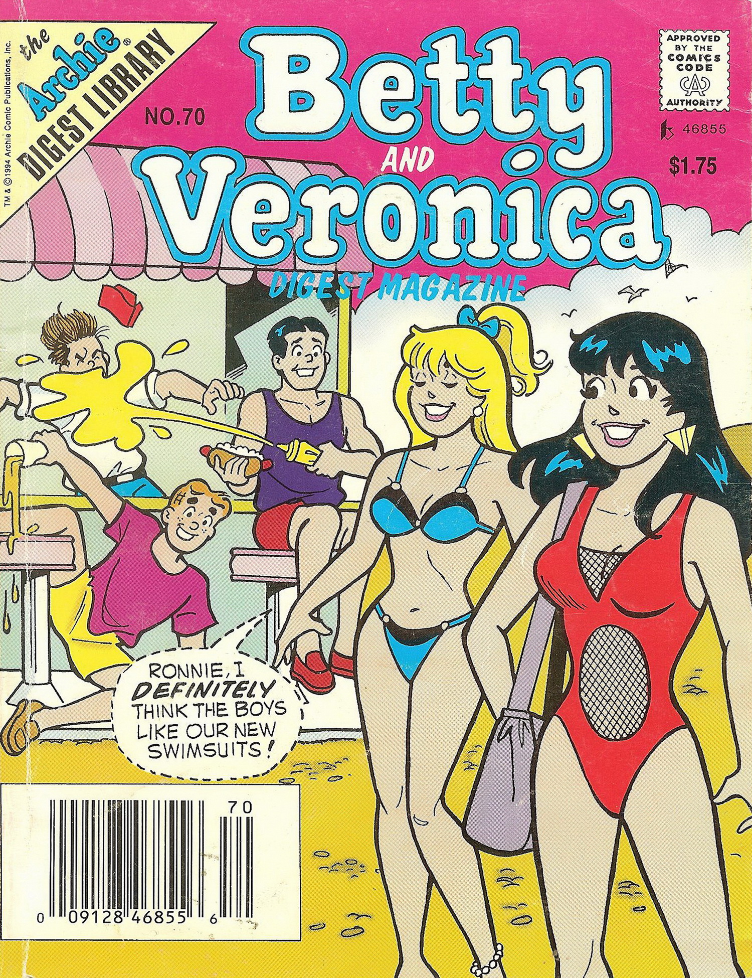 Read online Betty and Veronica Digest Magazine comic -  Issue #70 - 1