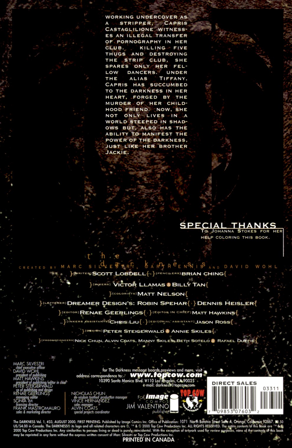 Read online The Darkness (1996) comic -  Issue #33 - 2