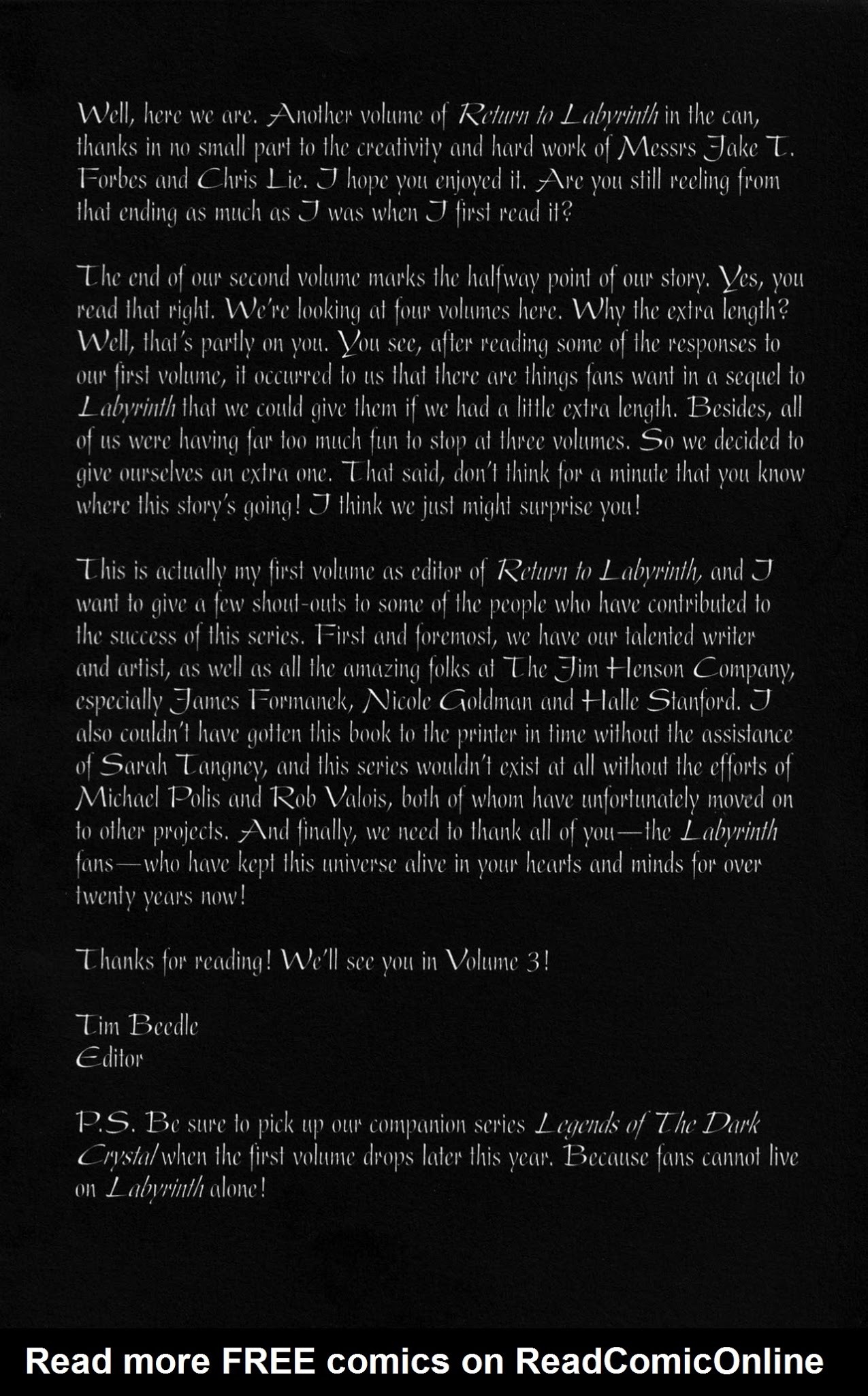 Read online Jim Henson's Return to Labyrinth comic -  Issue # Vol. 2 - 191