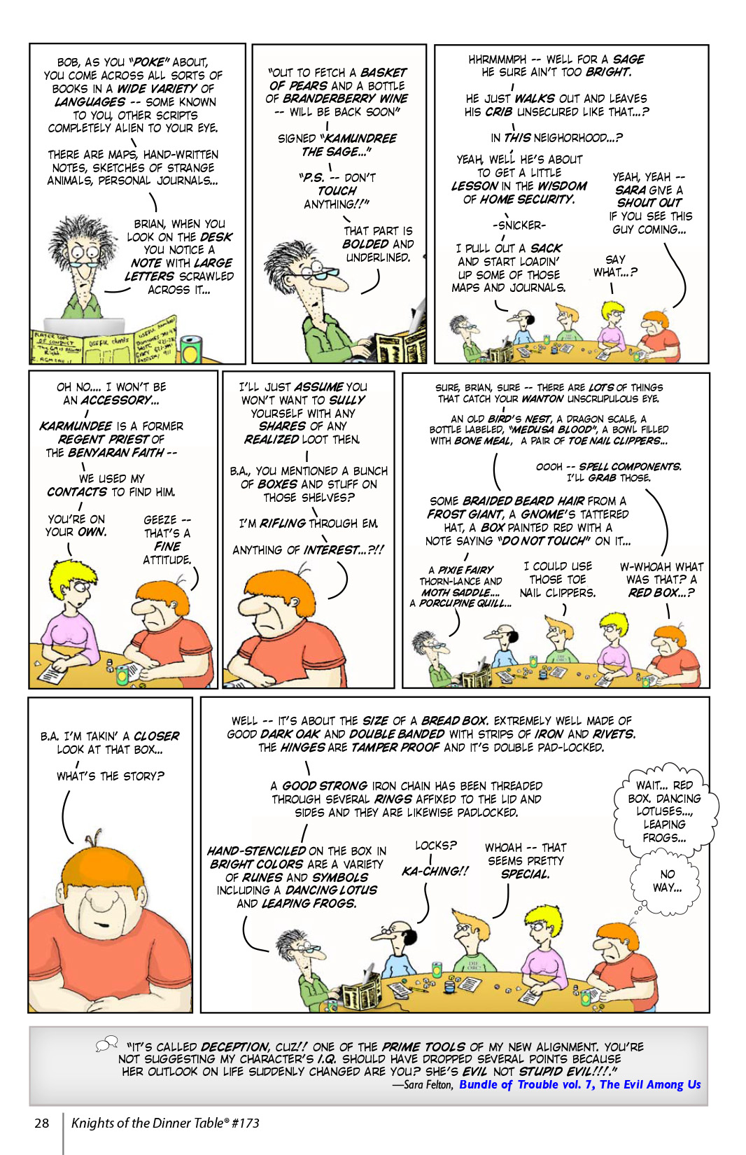 Read online Knights of the Dinner Table comic -  Issue #173 - 30