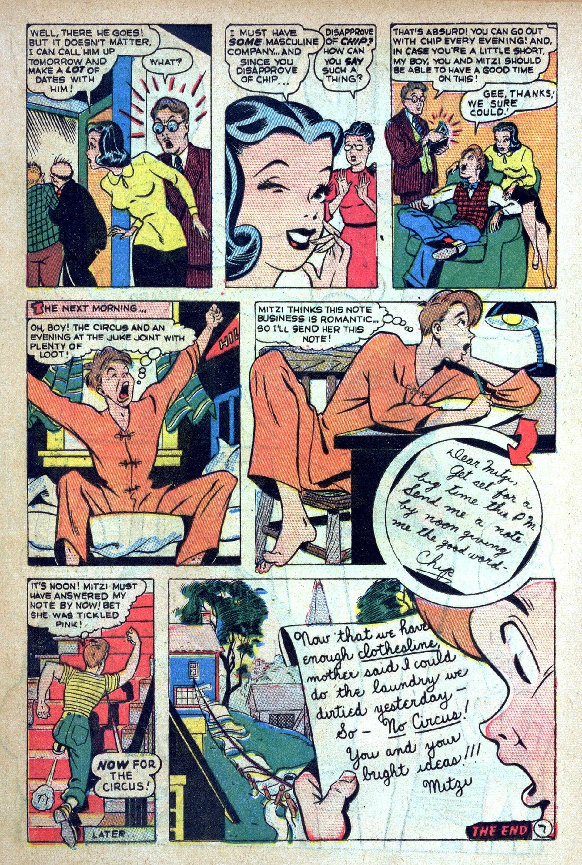 Read online Mitzi's Boy Friend comic -  Issue #3 - 17