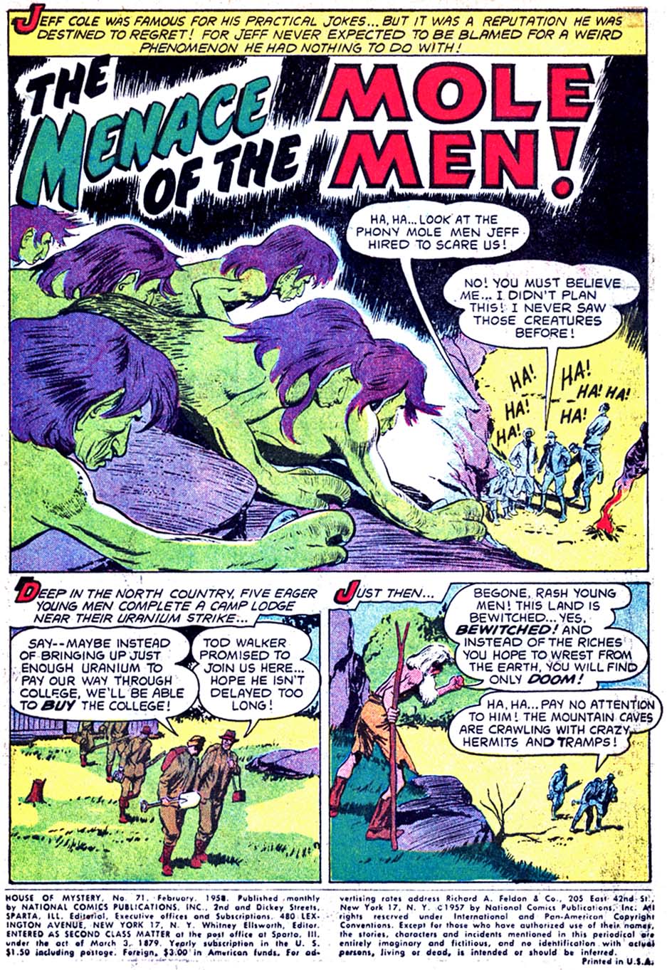 Read online House of Mystery (1951) comic -  Issue #71 - 3