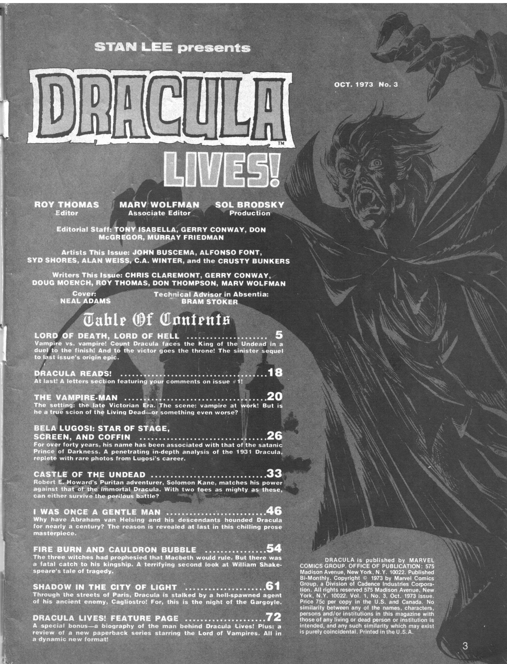 Read online Dracula Lives comic -  Issue #3 - 3