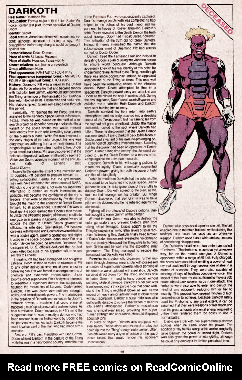 Read online The Official Handbook of the Marvel Universe comic -  Issue #13 - 15